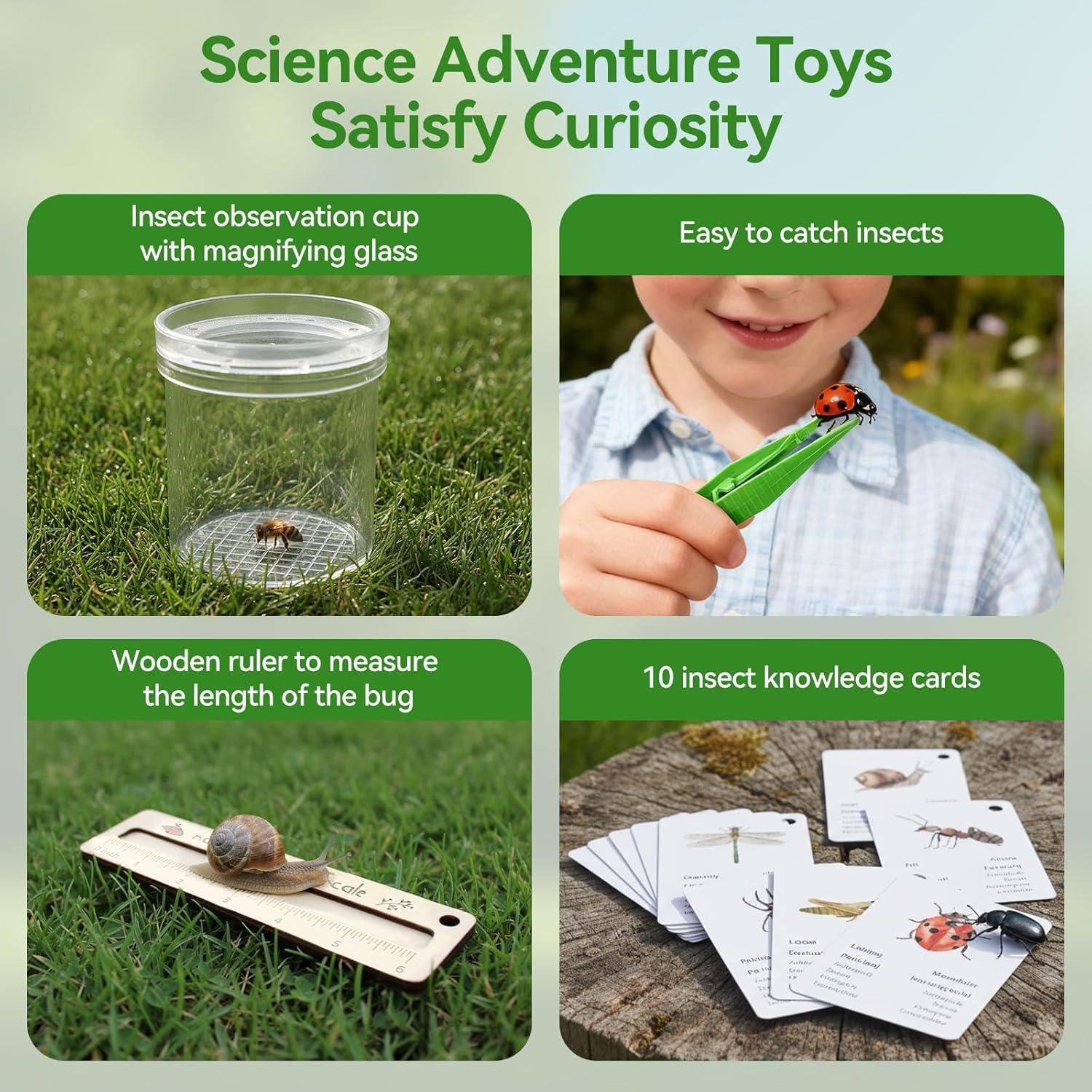 Kit de Visor de Insectos Tri-View Macabaka para Niños