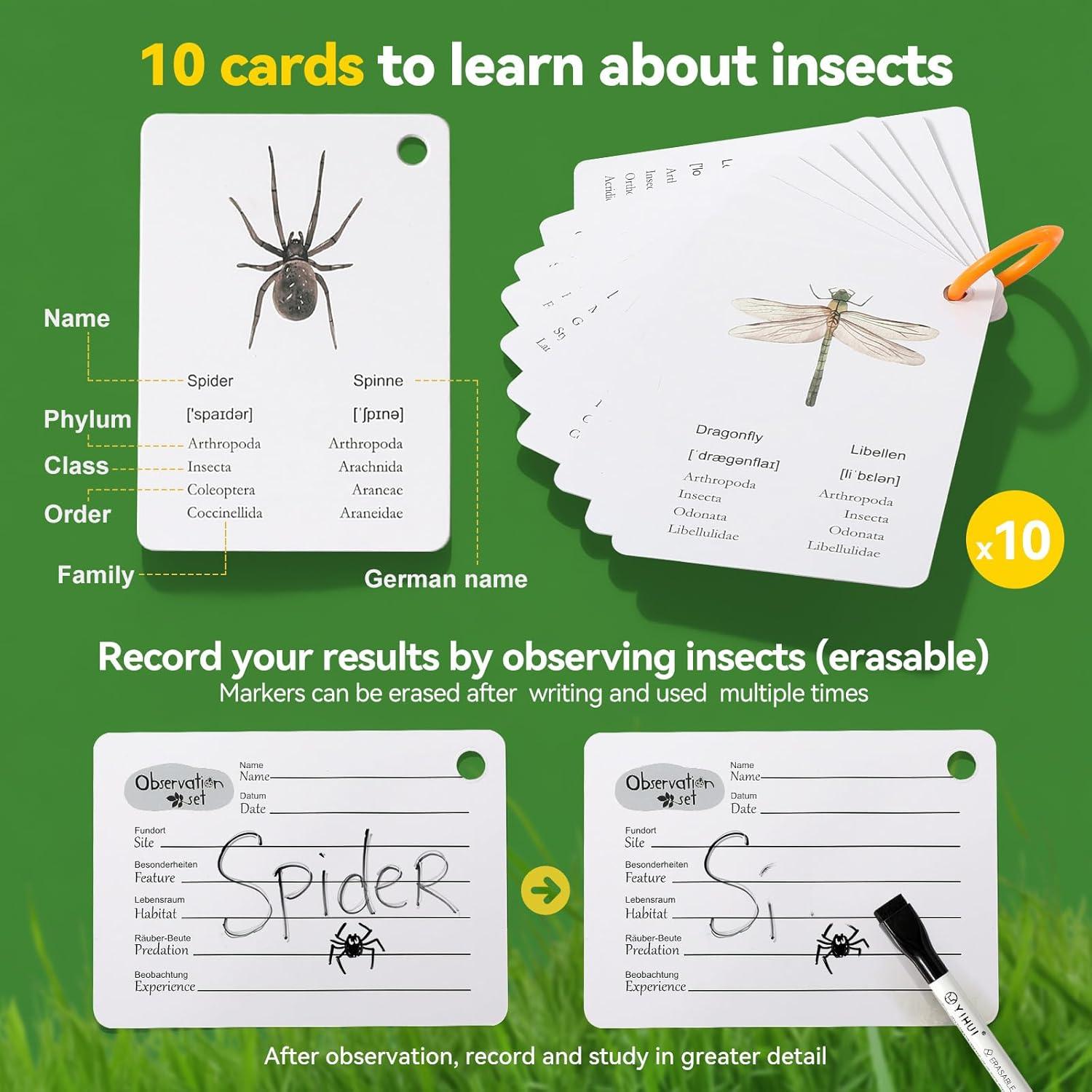 Kit de Visor de Insectos Tri-View Macabaka para Niños