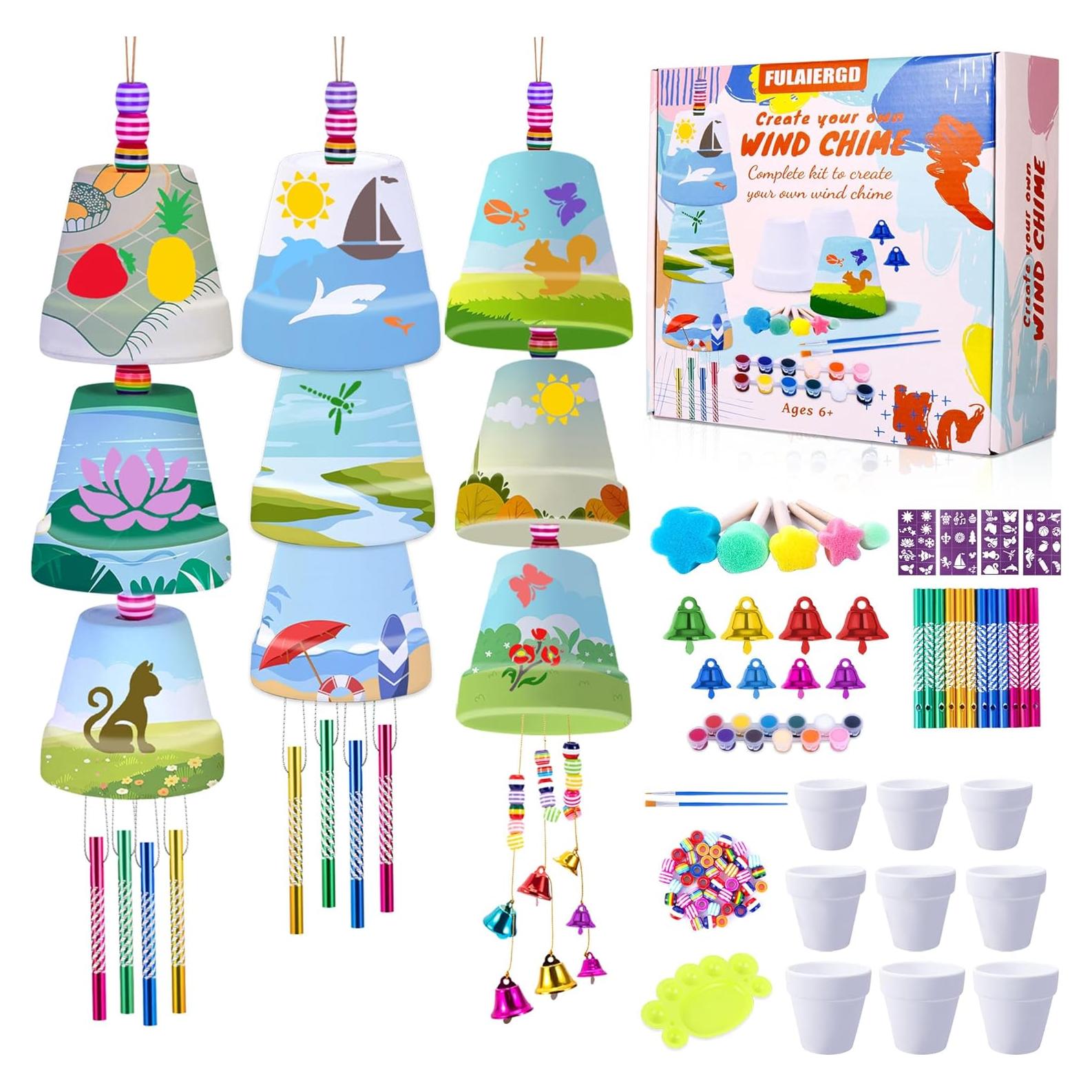 Kit de Campanas de Viento FULAIERGD para Niños - Manualidades DIY