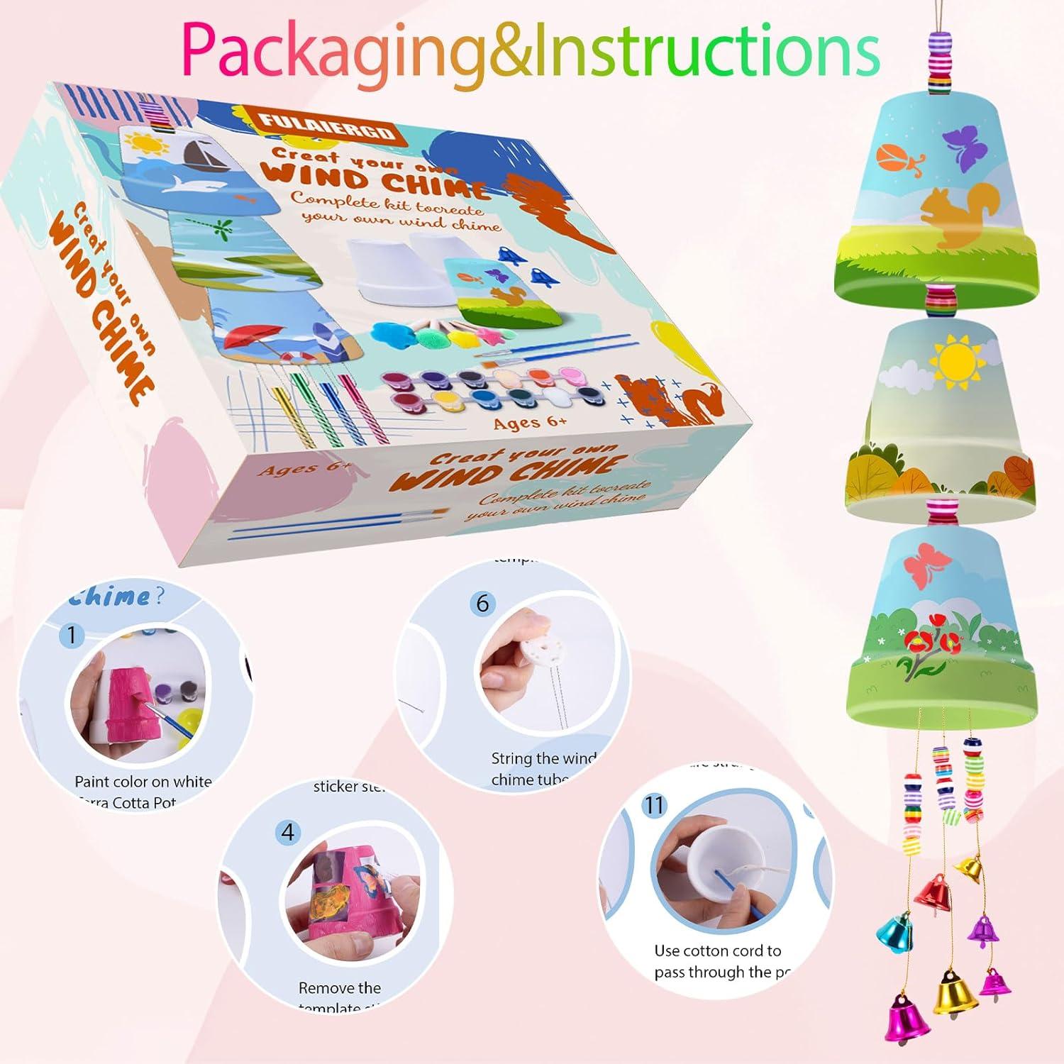 Kit de Campanas de Viento FULAIERGD para Niños - Manualidades DIY