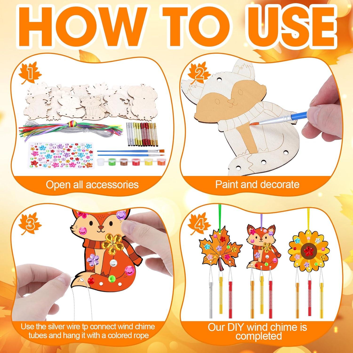 Kit de Campanas de Viento JellyArch 30 Piezas Otoño DIY