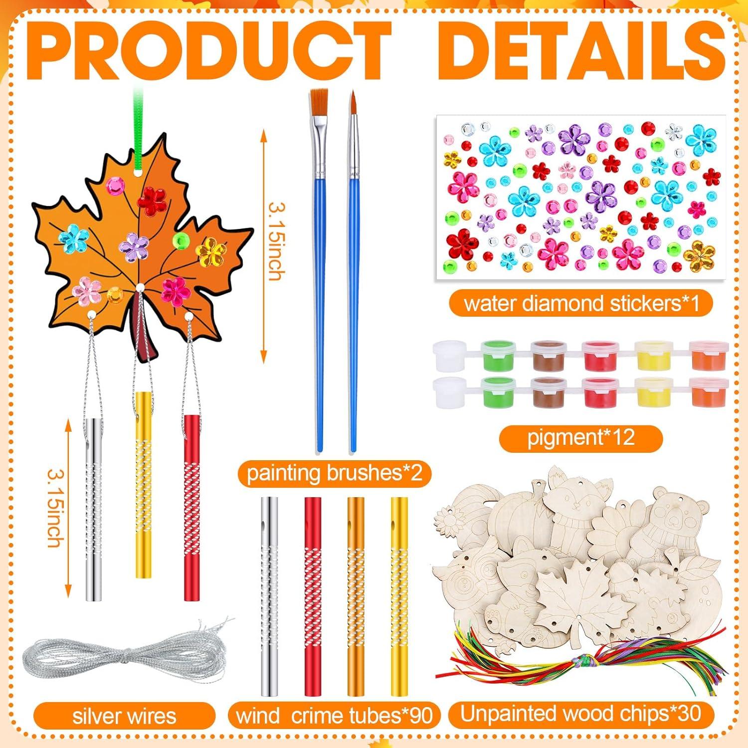 Kit de Campanas de Viento JellyArch 30 Piezas Otoño DIY