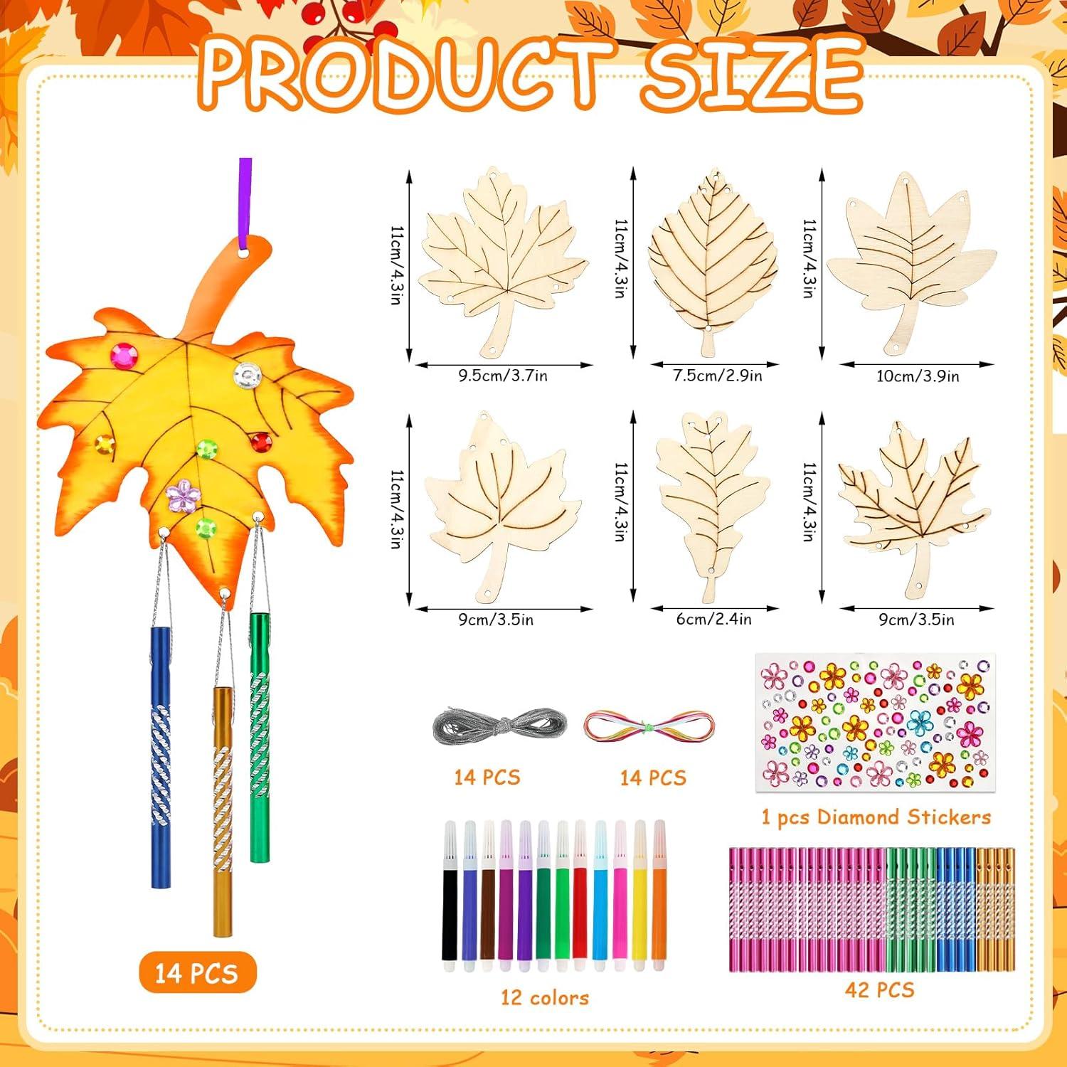 Kit de Campanas de Viento de Otoño DECYOOL 14 Piezas DIY
