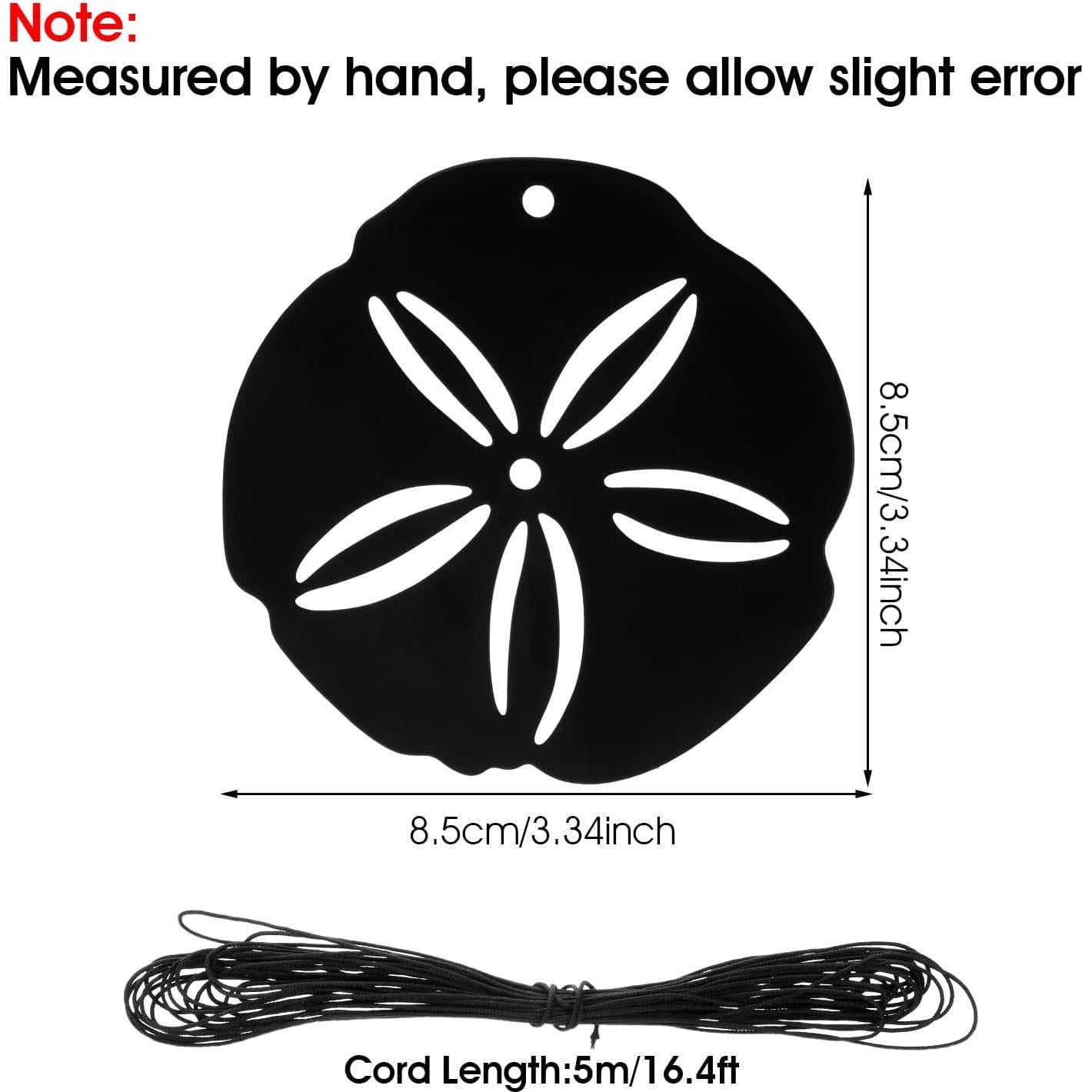 Captador de Viento Negro Yuanchu 8.5x8.5cm con Cordón de Nylon 5m