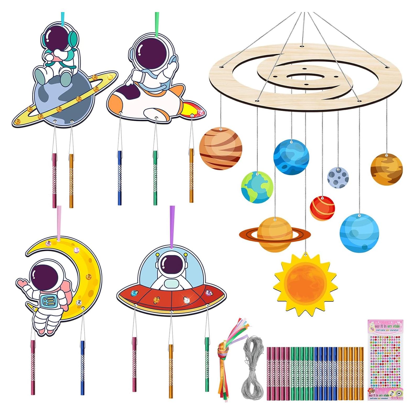 Kit de Manualidades TREACLUB - Campana de Viento y Sistema Solar