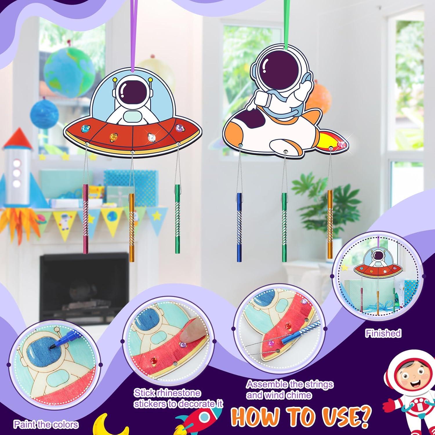 Kit de Manualidades TREACLUB - Campana de Viento y Sistema Solar