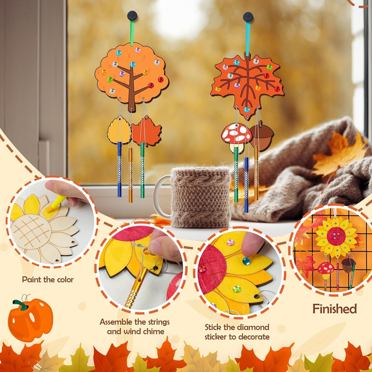 Kit de Campanas de Viento TREACLUB para Niños - 12 Piezas DIY