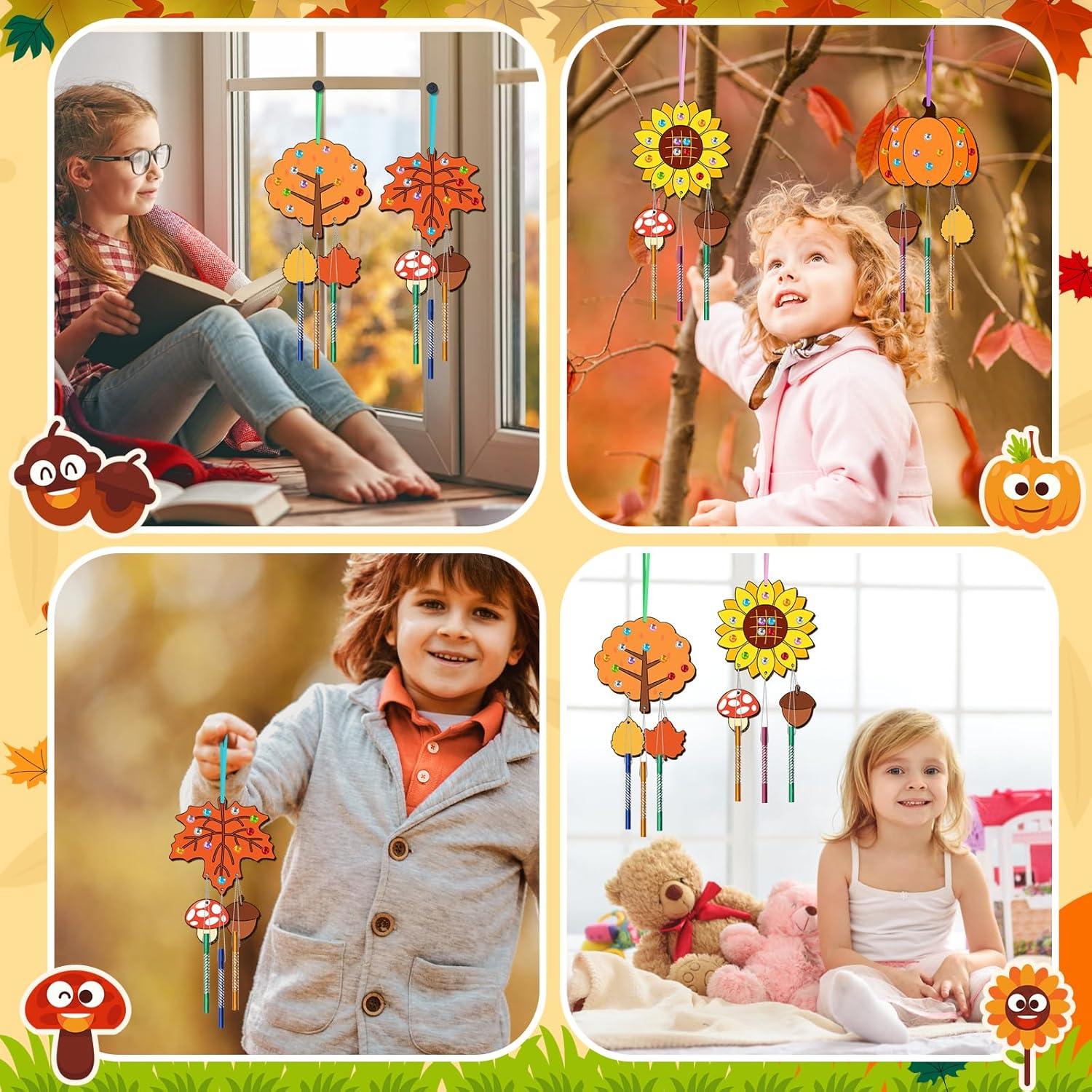 Kit de Campanas de Viento TREACLUB para Niños - 12 Piezas DIY