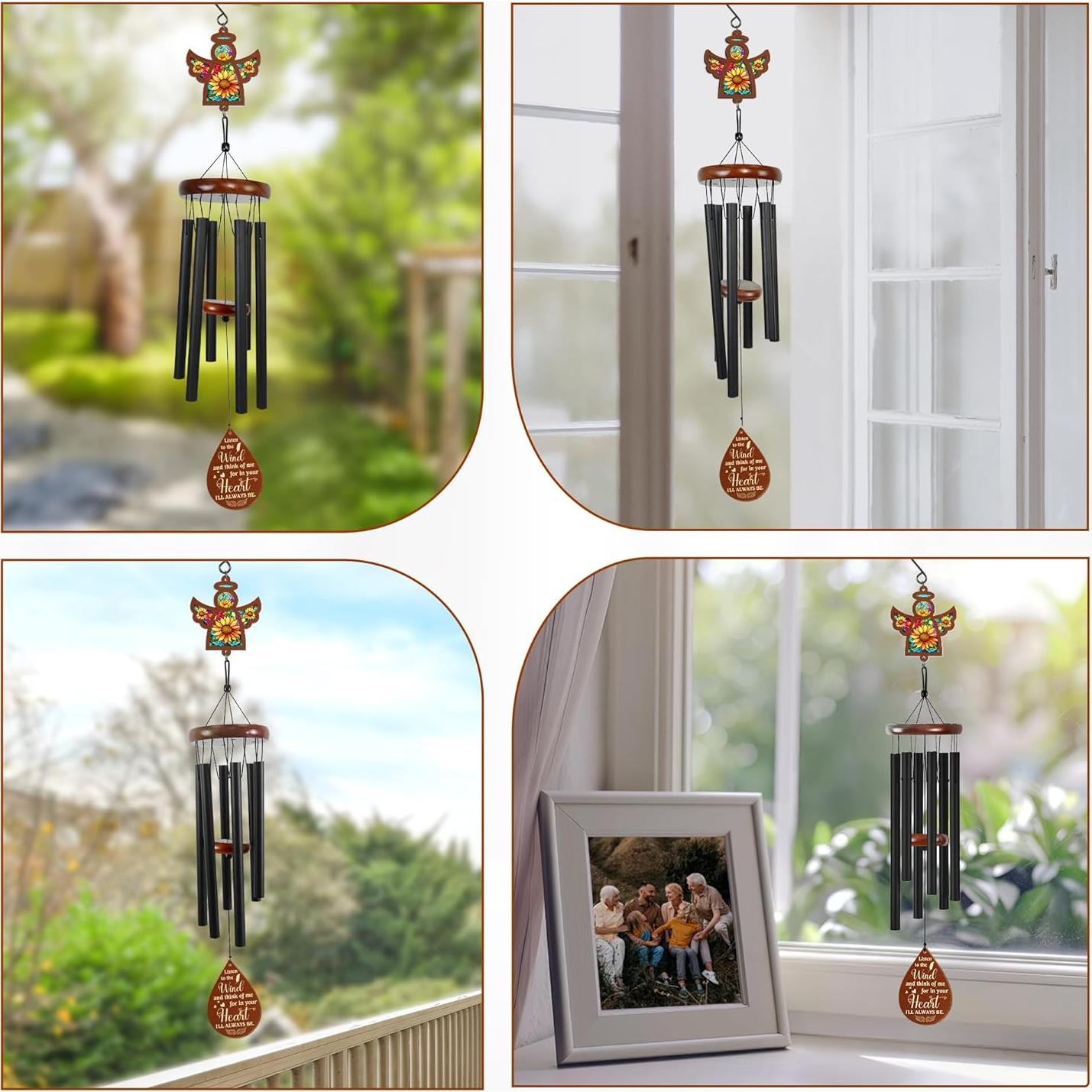 Campana de Viento Conmemorativa FLAGWIX 81 cm Ángel Girasol