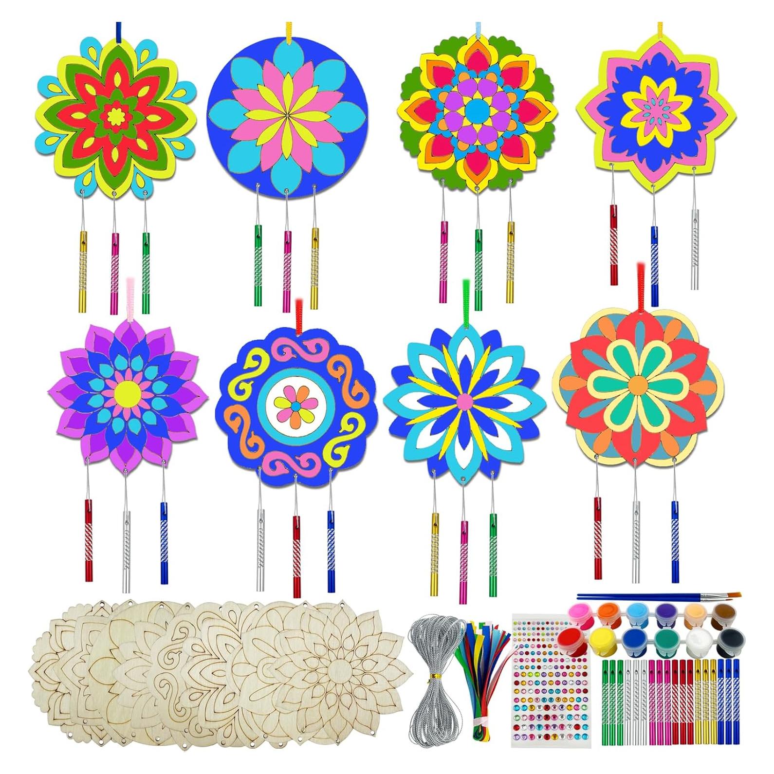 Kit de Campana de Viento Mandala JEKEJIAJIU 24 Piezas DIY