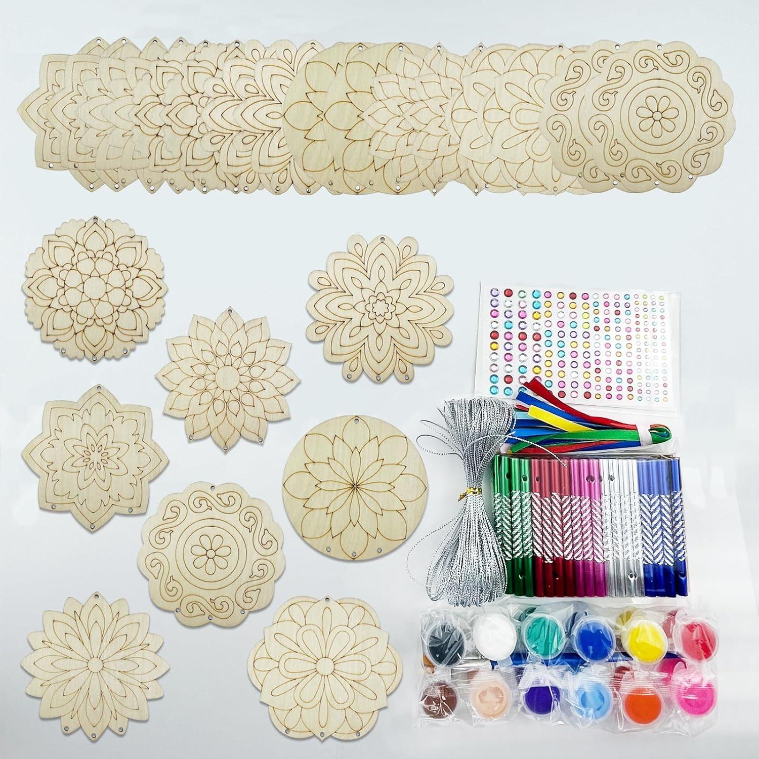 Kit de Campana de Viento Mandala JEKEJIAJIU 24 Piezas DIY