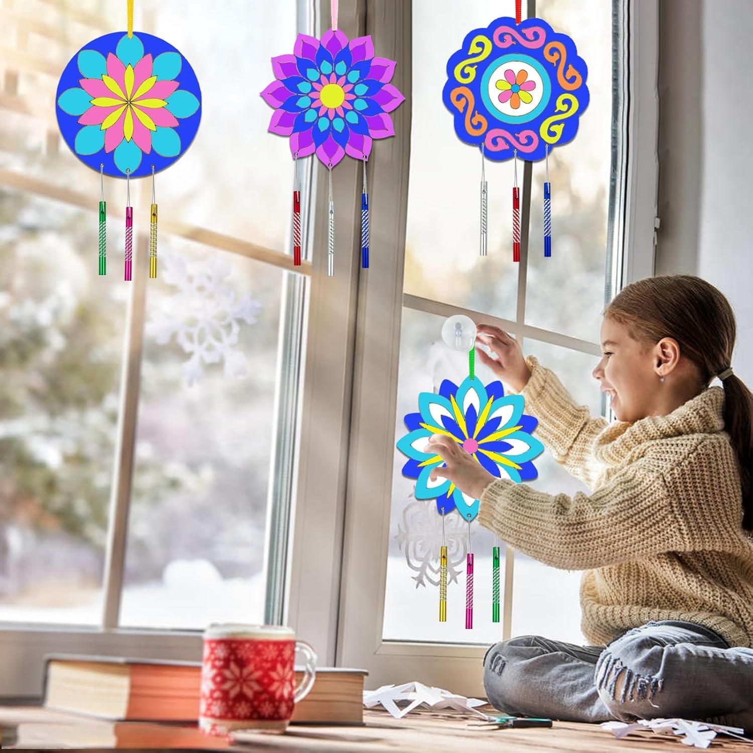 Kit de Campana de Viento Mandala JEKEJIAJIU 24 Piezas DIY