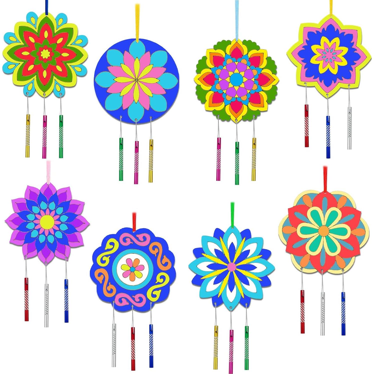 Kit de Campana de Viento Mandala JEKEJIAJIU 24 Piezas DIY