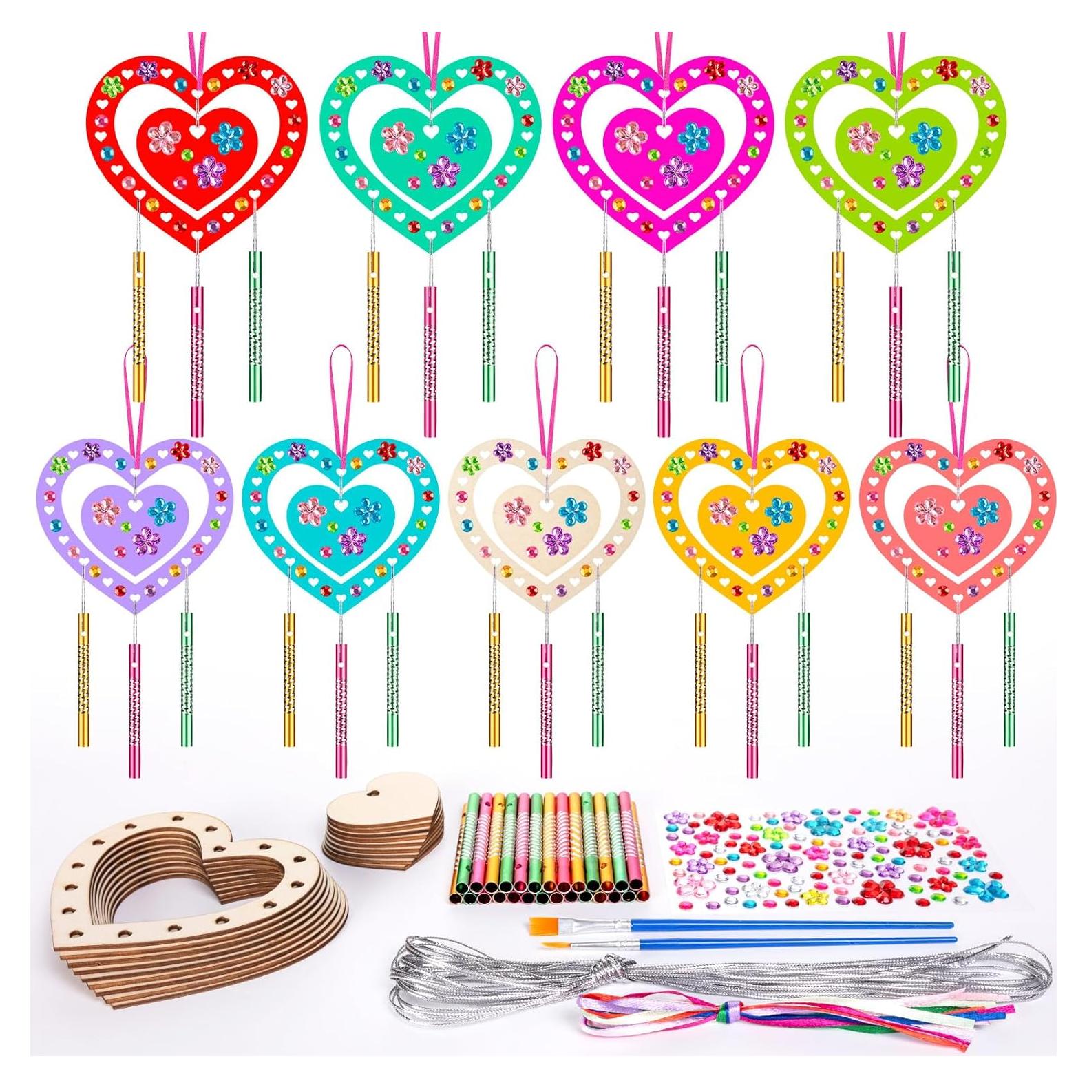Kit de 9 Campanas de Viento Corazón XJWWHZ para Manualidades