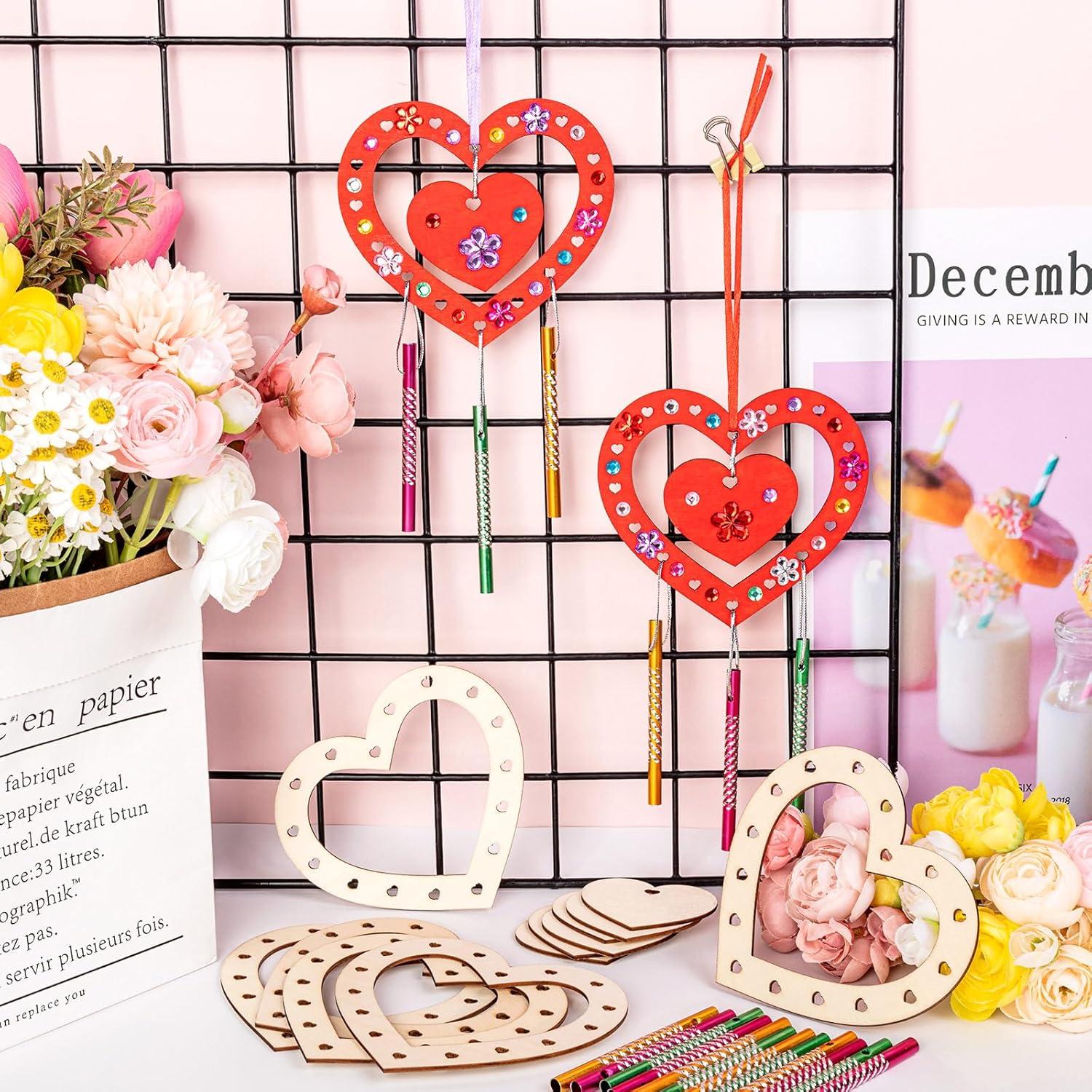 Kit de 9 Campanas de Viento Corazón XJWWHZ para Manualidades