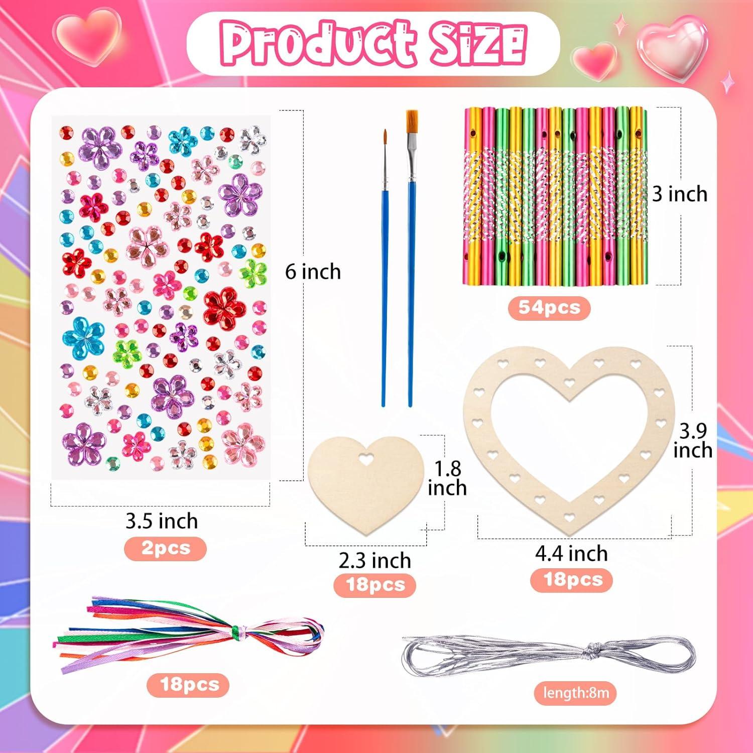 Kit de 9 Campanas de Viento Corazón XJWWHZ para Manualidades