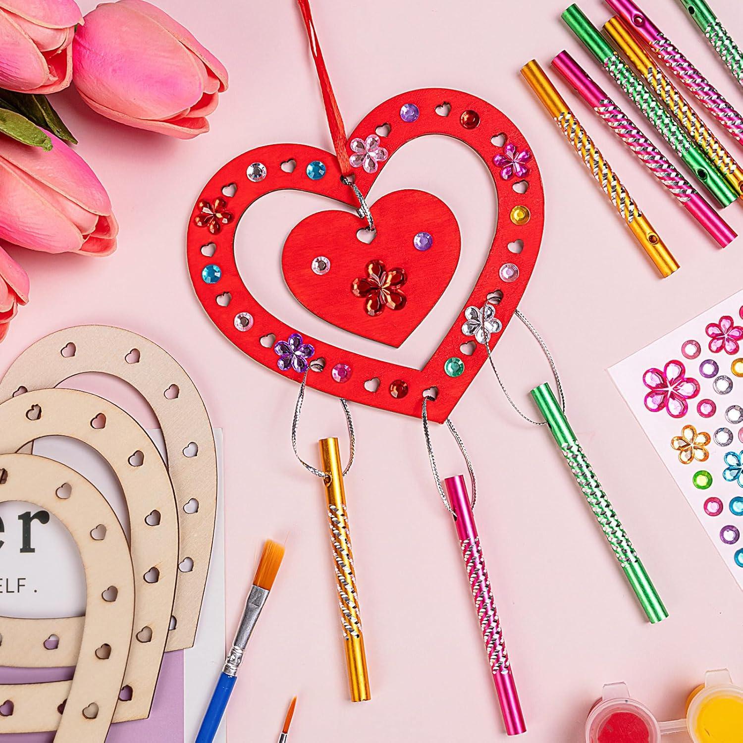 Kit de 9 Campanas de Viento Corazón XJWWHZ para Manualidades