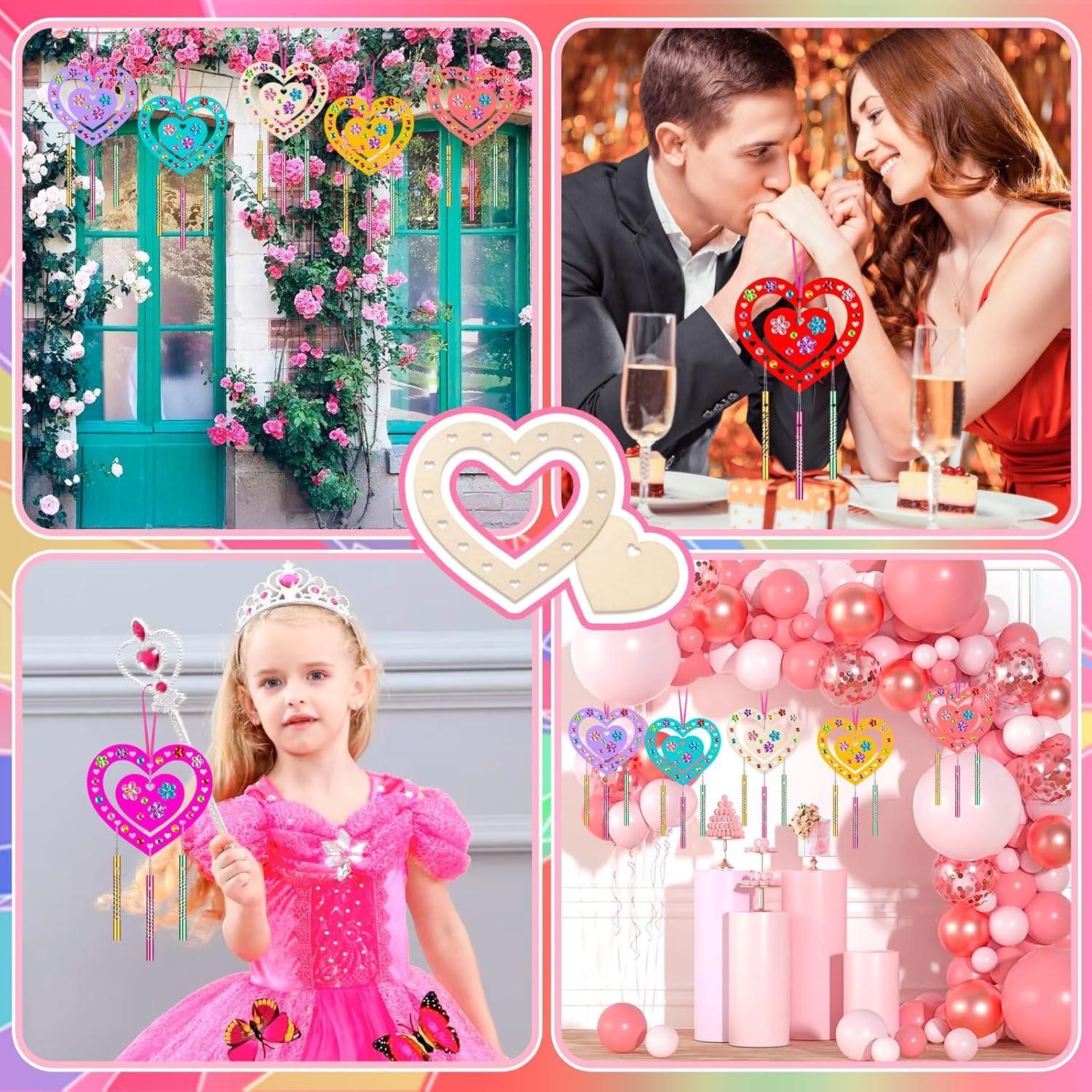 Kit de 9 Campanas de Viento Corazón XJWWHZ para Manualidades