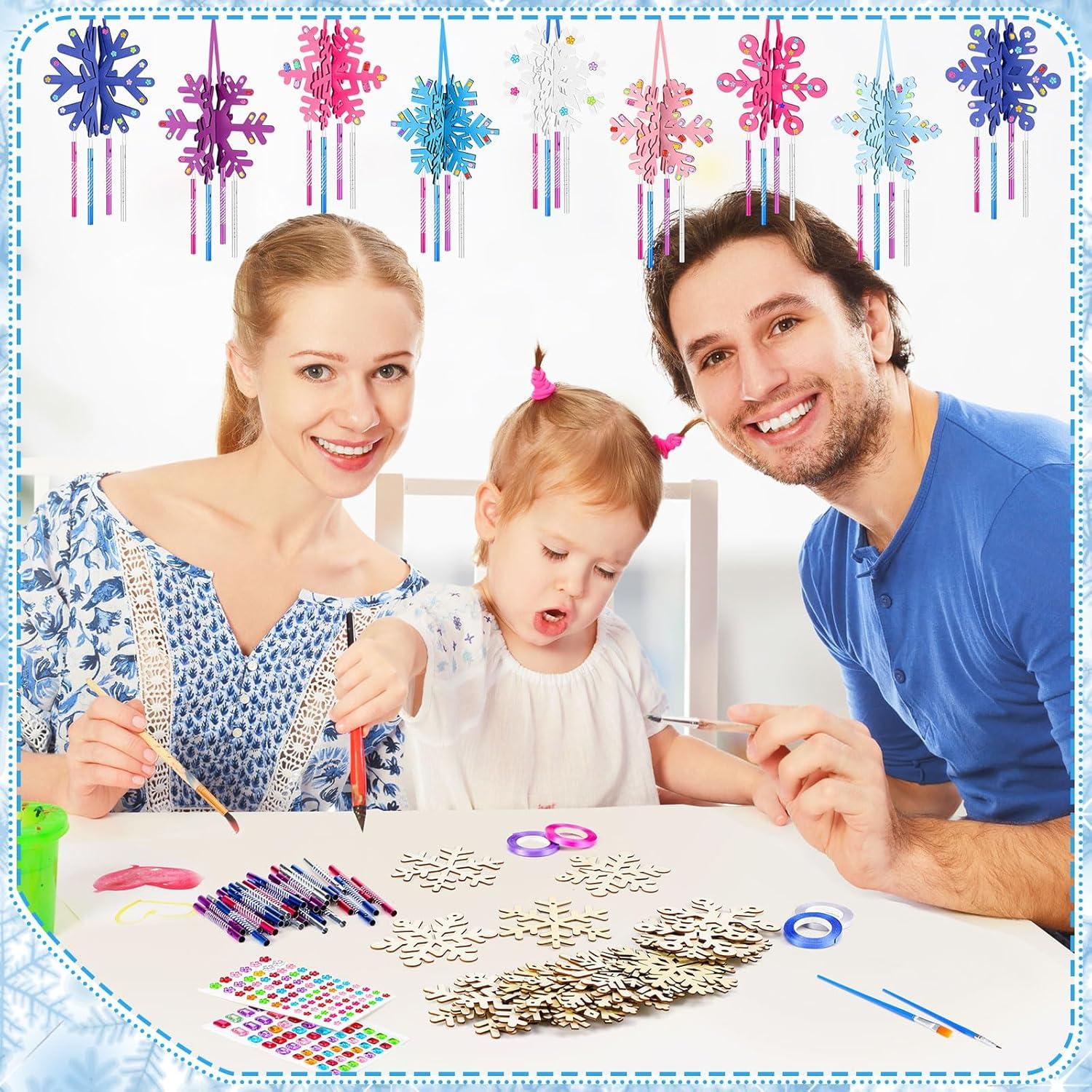 Kit de Manualidades de Copo de Nieve MiniInflat - 36 Piezas DIY