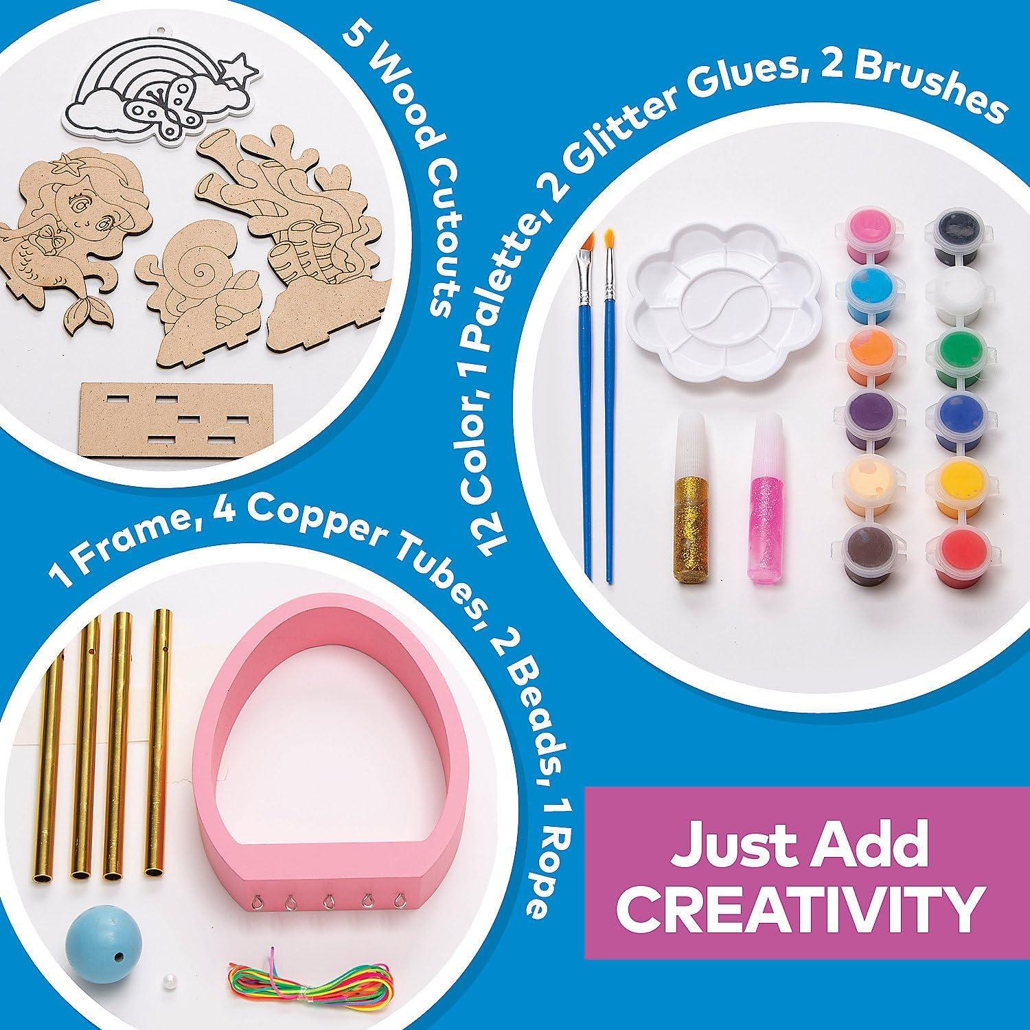 Kit de Campana de Viento DIY Fun Express - Sirena de Madera