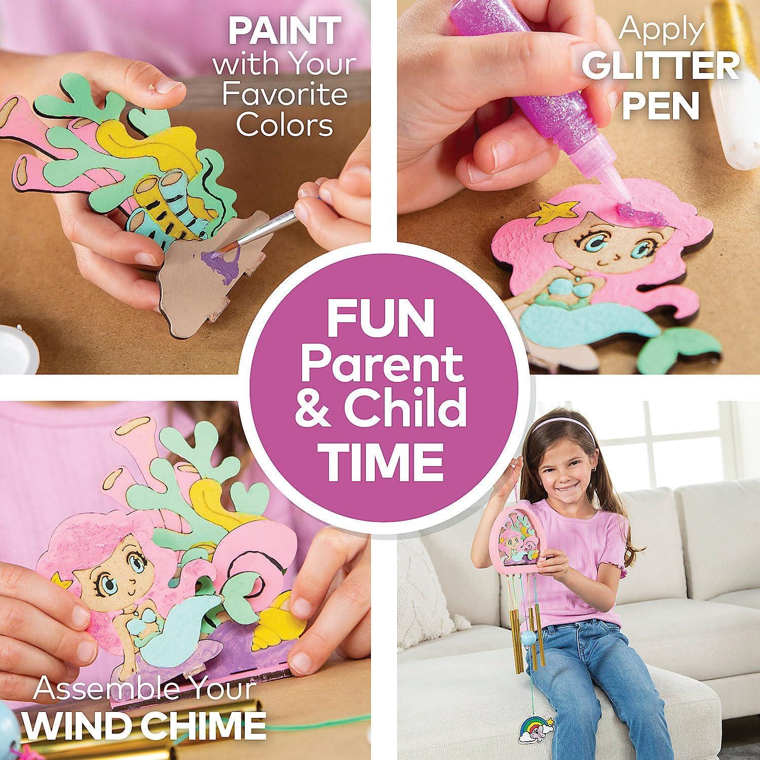 Kit de Campana de Viento DIY Fun Express - Sirena de Madera