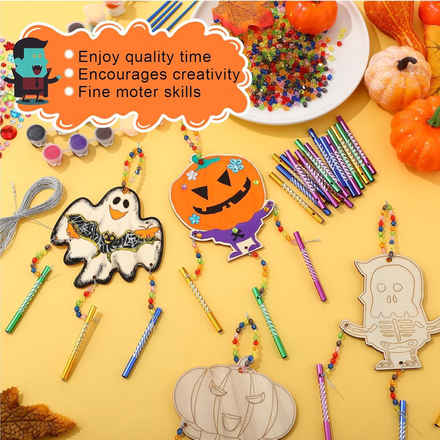 Kits de Manualidades de Halloween Yalikop - 24 Recortes de Madera