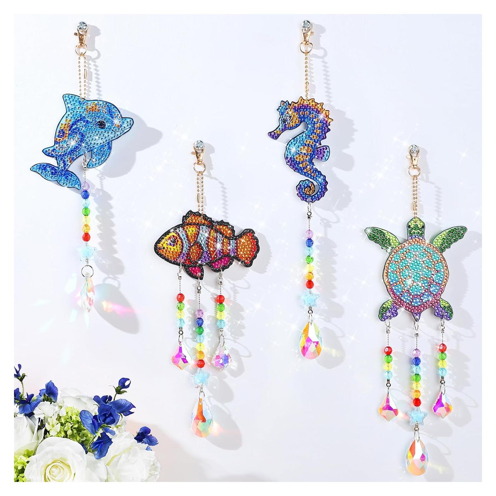 Kits de Arte de Diamante Beeplove - Animales Marinos 4 Piezas
