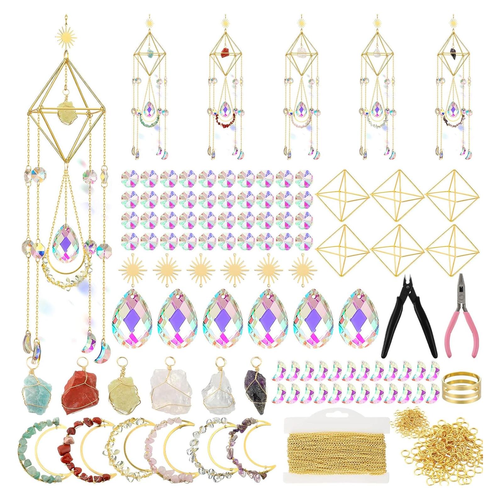 Knitgrip Kit de Atrapasueños de Cristal DIY - 508 Piezas