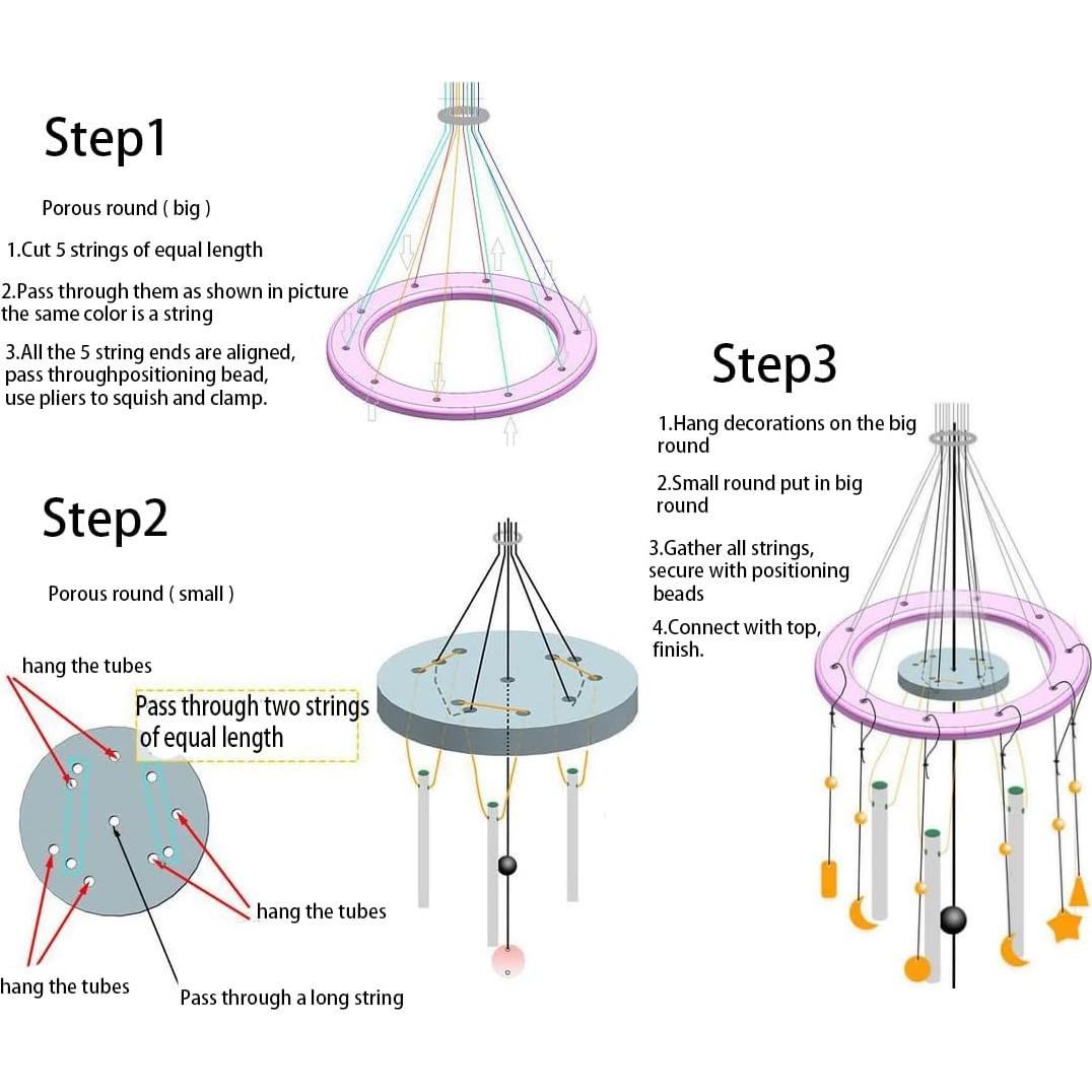 Kit de Moldes de Silicona DeryArcle para Campanas de Viento