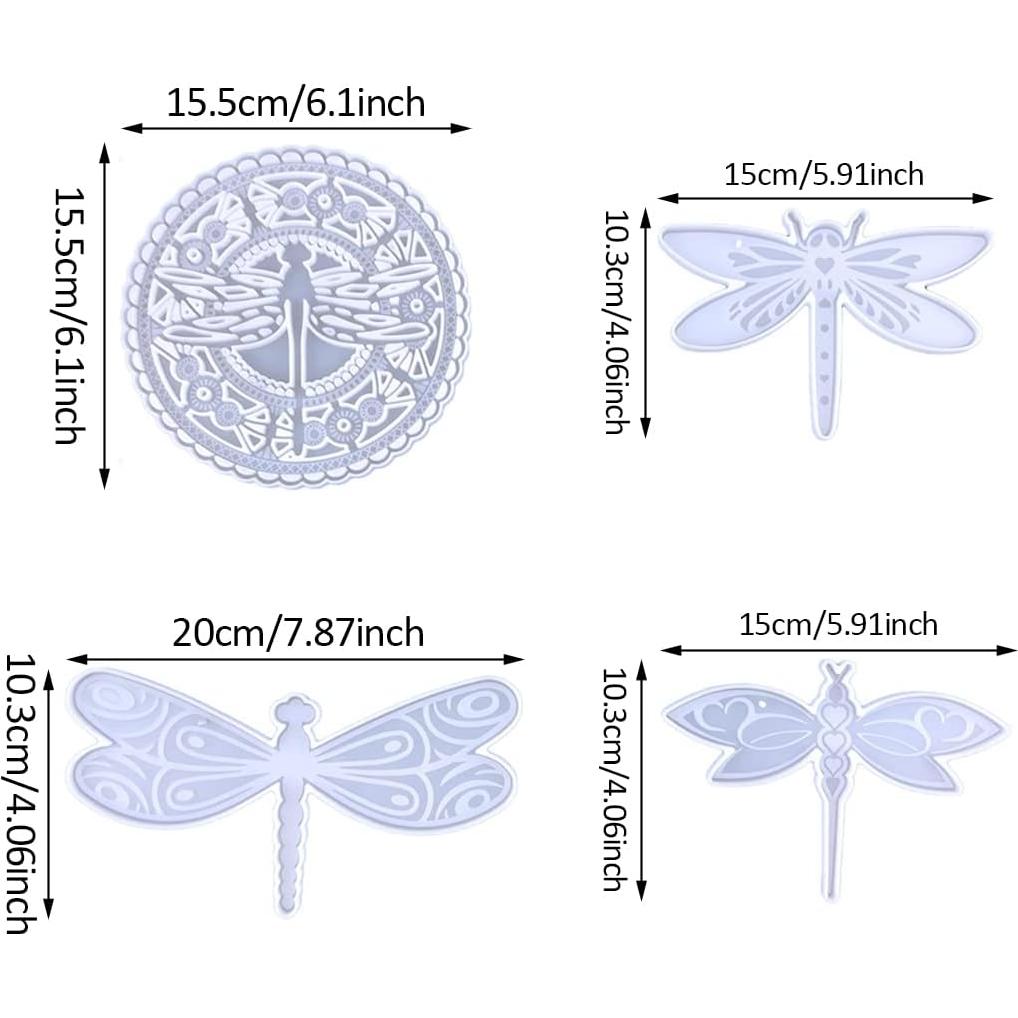 Kit de Moldes de Silicona DeryArcle para Campanas de Viento