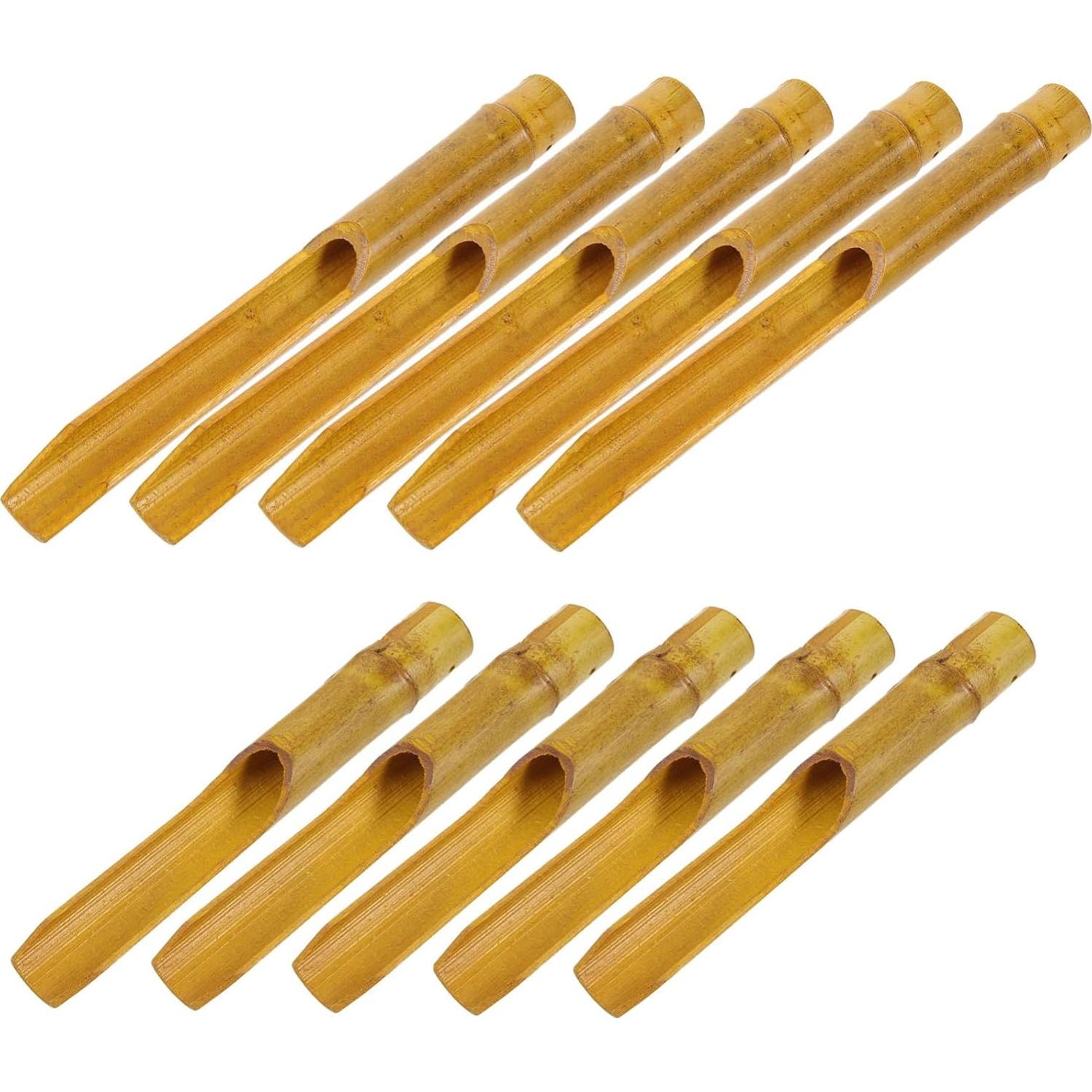 Tubes de Campana de Viento de Bambú Yardwe - 20 Piezas 20cm y 16cm