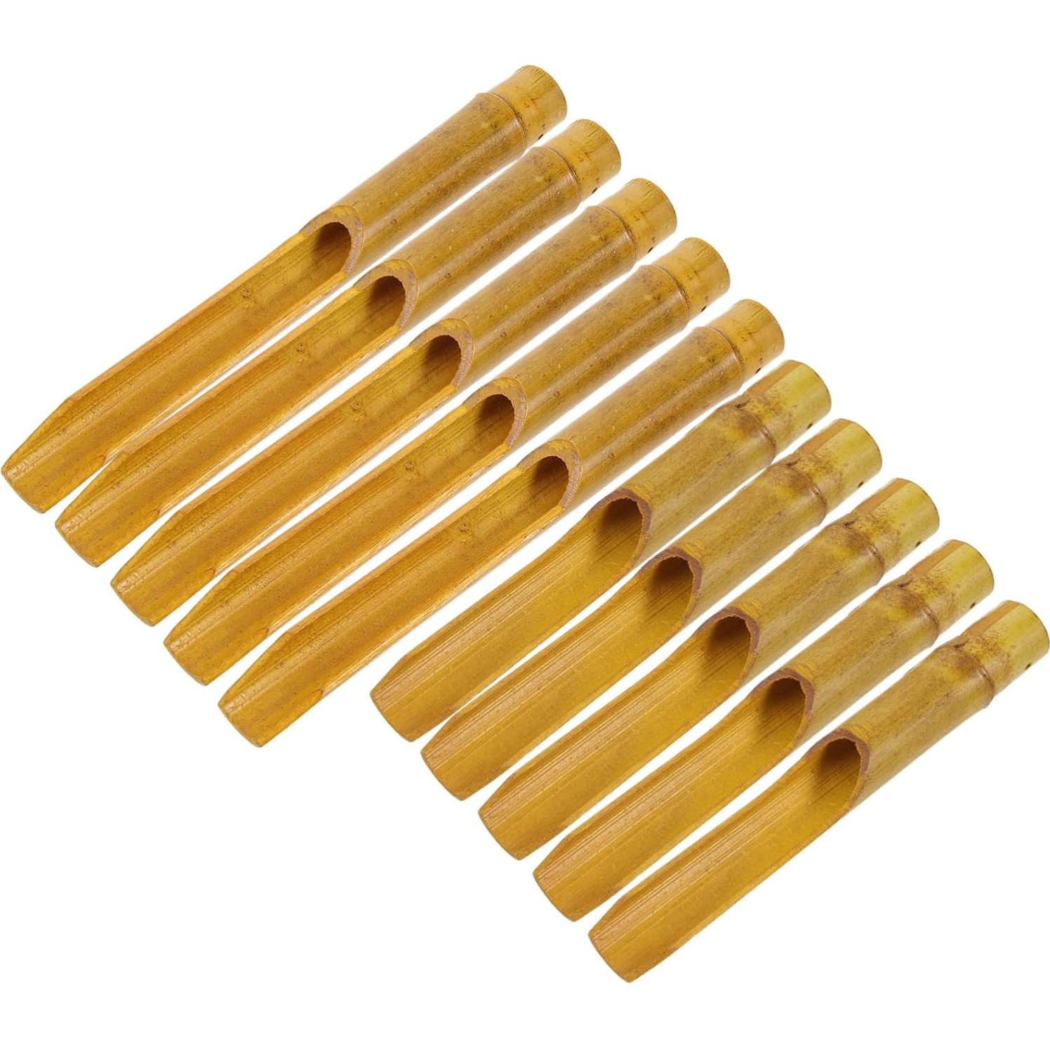 Tubes de Campana de Viento de Bambú Yardwe - 20 Piezas 20cm y 16cm