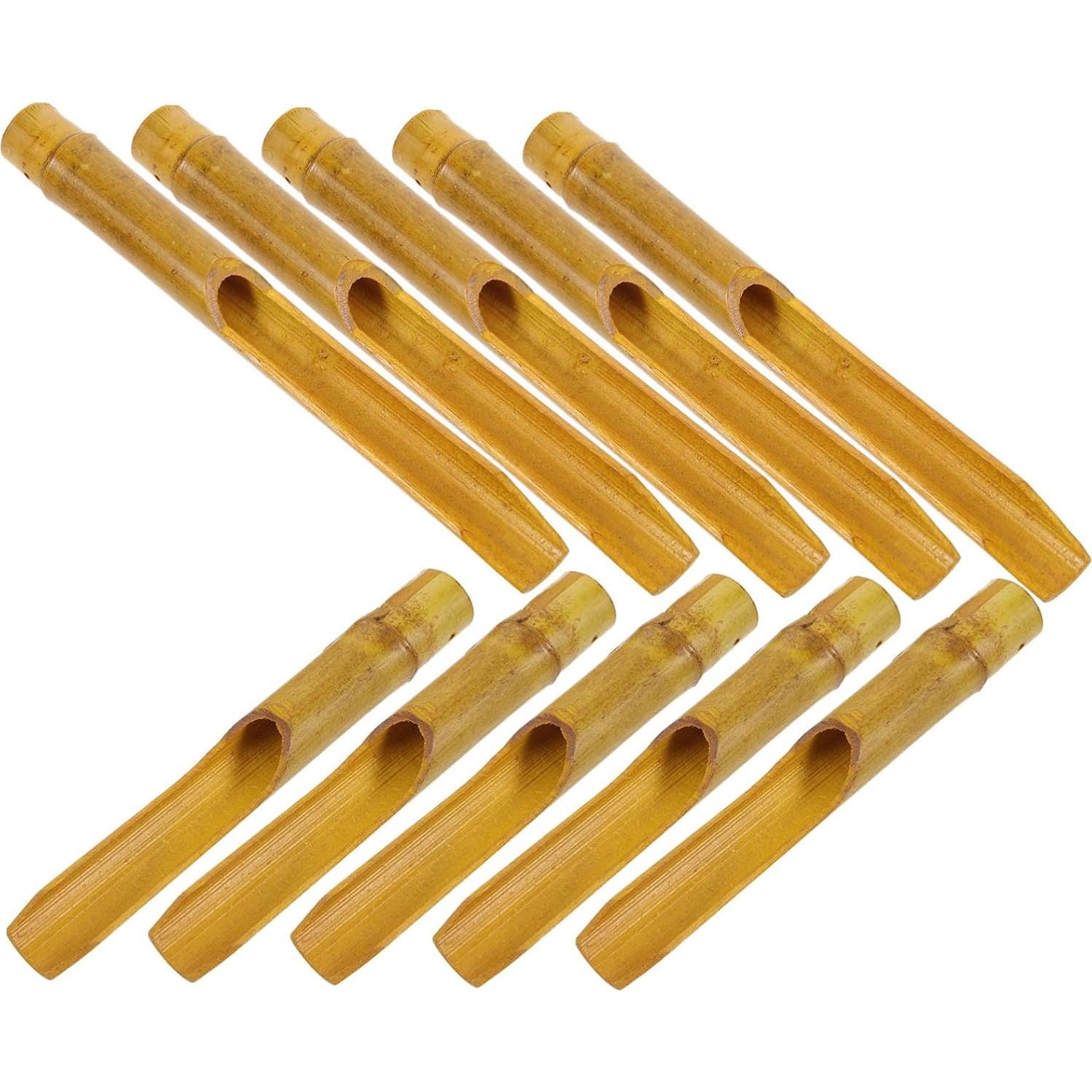 Tubes de Campana de Viento de Bambú Yardwe - 20 Piezas 20cm y 16cm