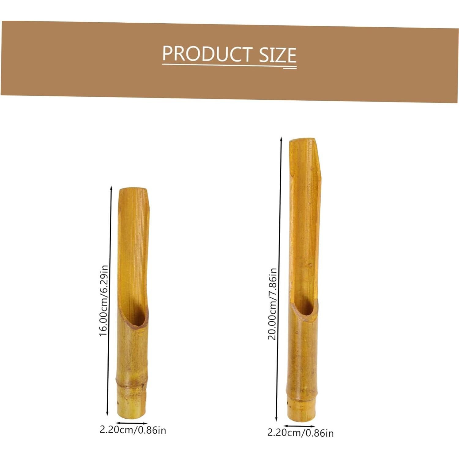 Tubes de Campana de Viento de Bambú Yardwe - 20 Piezas 20cm y 16cm