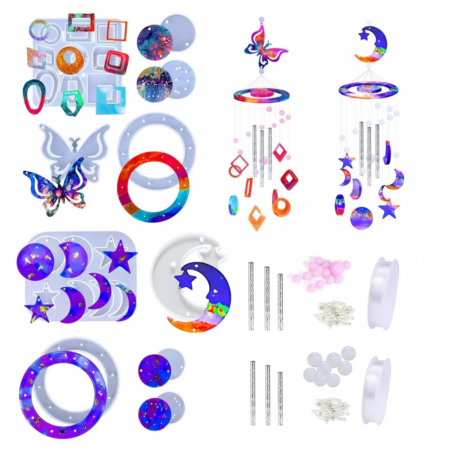 Kit de Moldes de Resina para Campanas de Viento Accfore