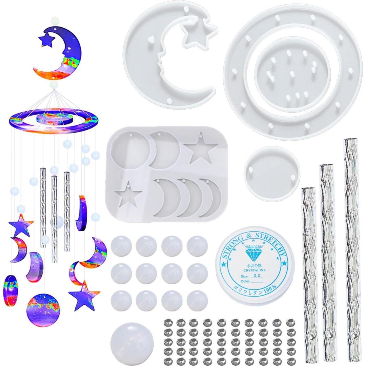 Kit de Moldes de Resina para Campanas de Viento Accfore