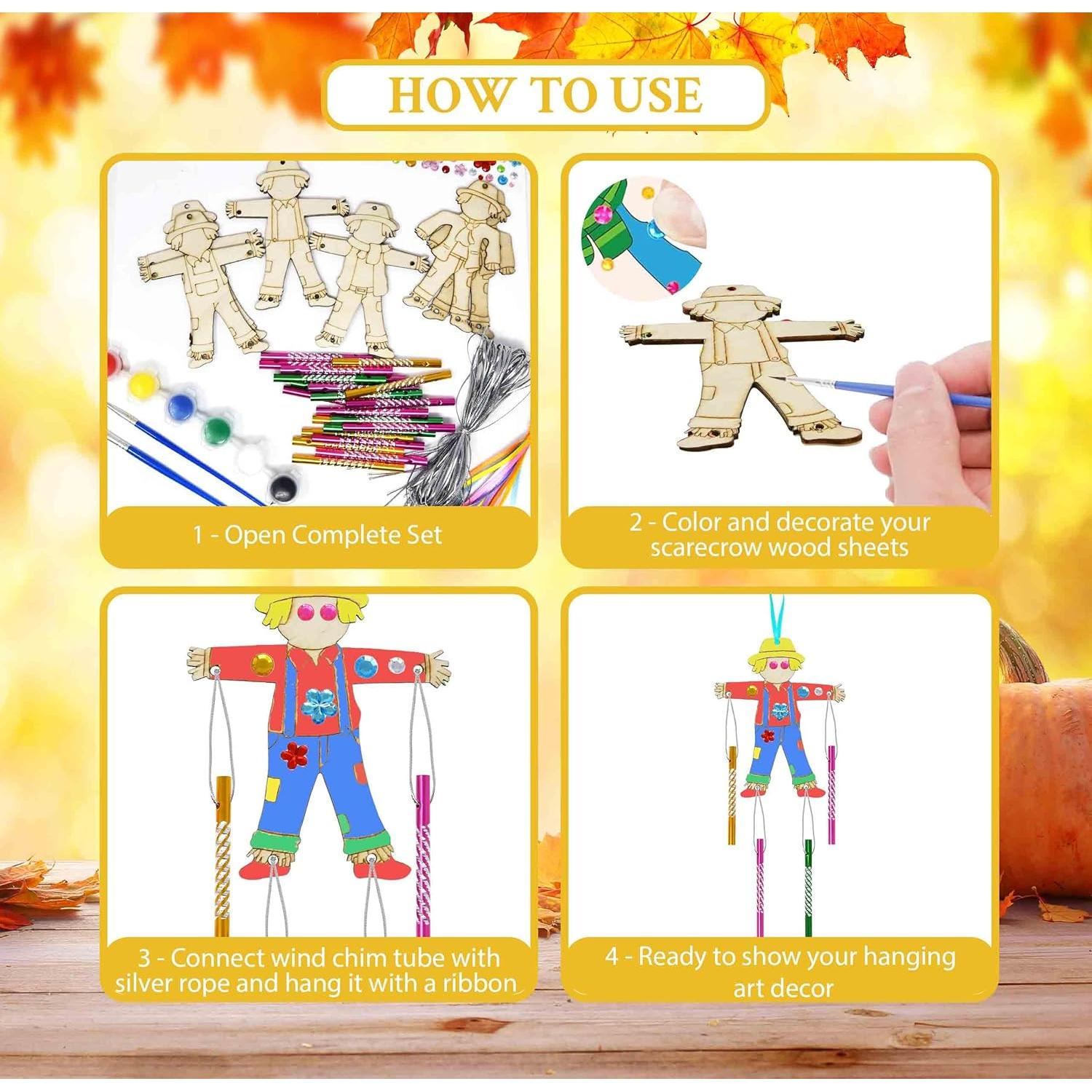 Kit de Campana de Viento Espantapájaros Regalo Boutique 12 Piezas