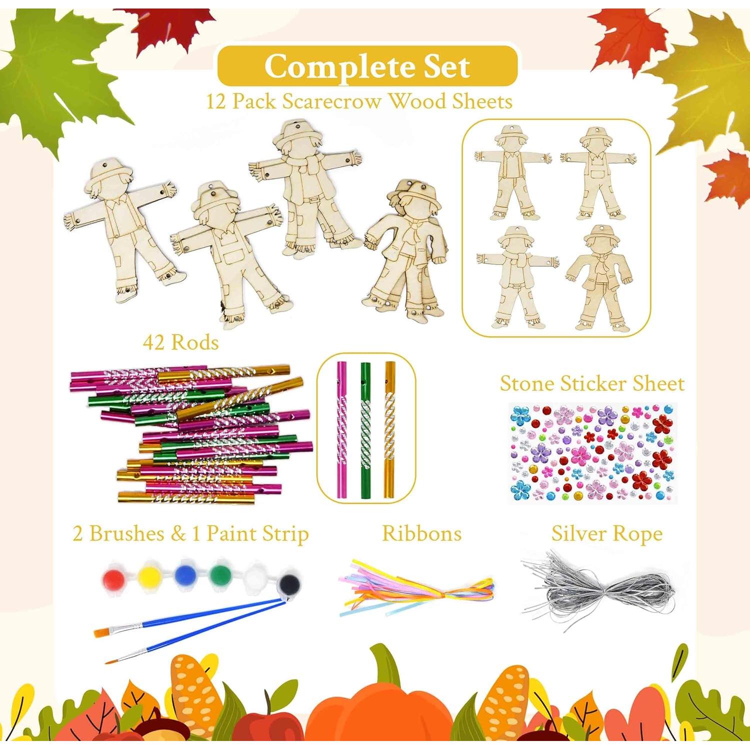 Kit de Campana de Viento Espantapájaros Regalo Boutique 12 Piezas