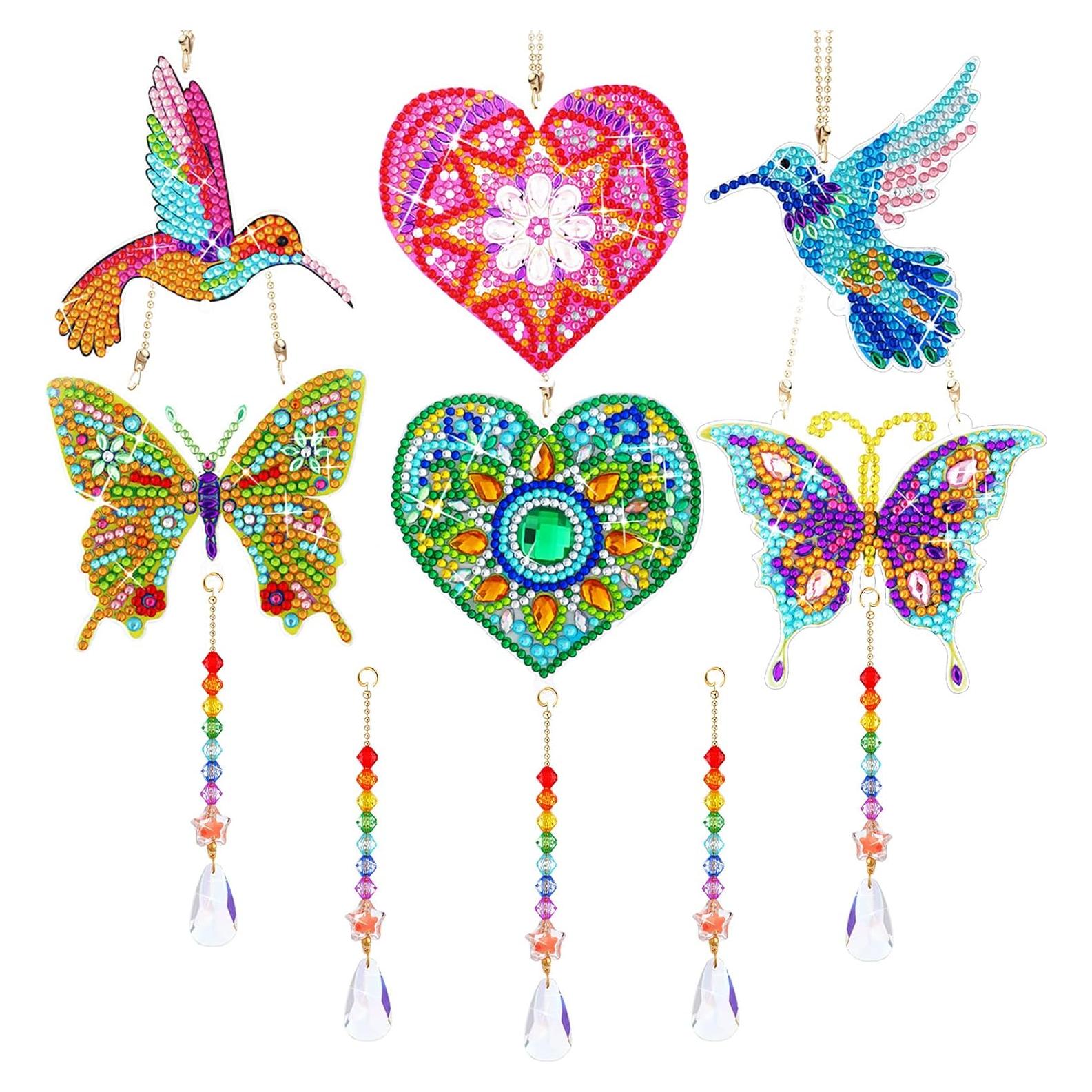 Kit de Arte de Pintura de Diamante Yulejo 6 Pcs Suncatcher