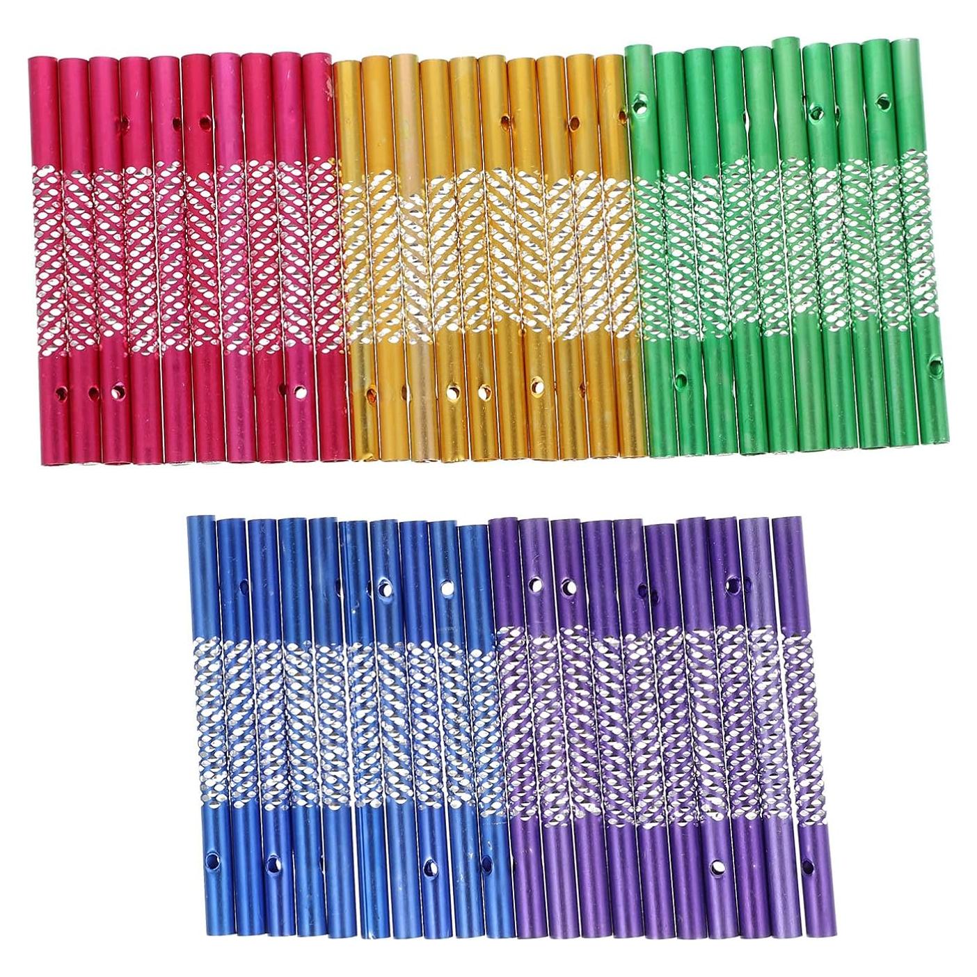 DOITOOL 50 Tubos de Campana de Viento de Aluminio 8 cm Multicolor