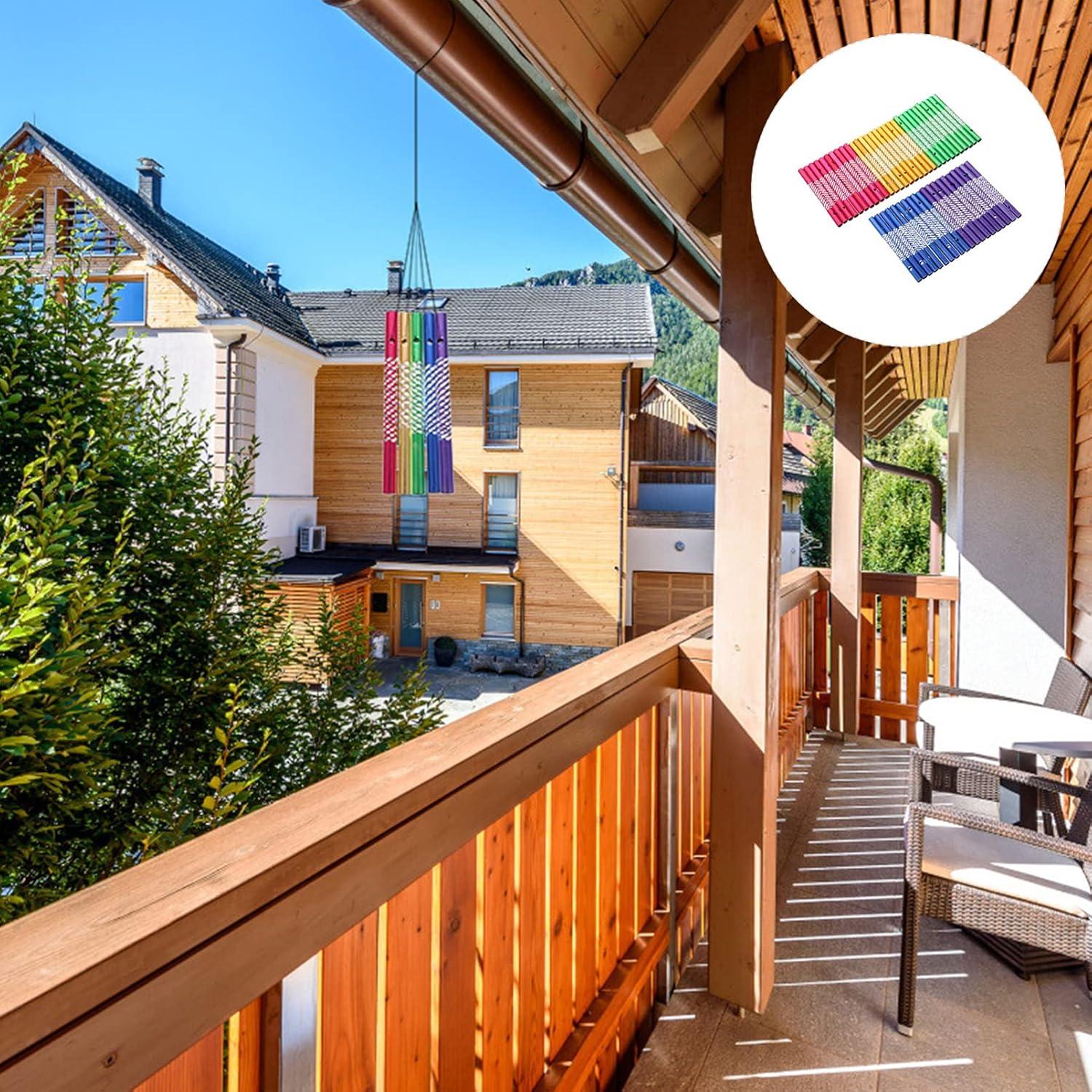 DOITOOL 50 Tubos de Campana de Viento de Aluminio 8 cm Multicolor