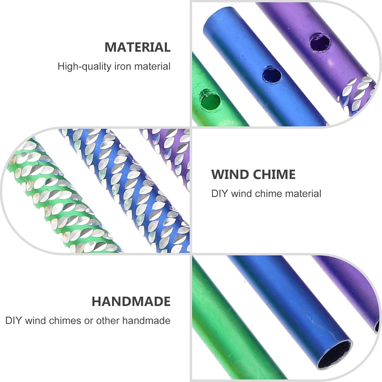 DOITOOL 50 Tubos de Campana de Viento de Aluminio 8 cm Multicolor
