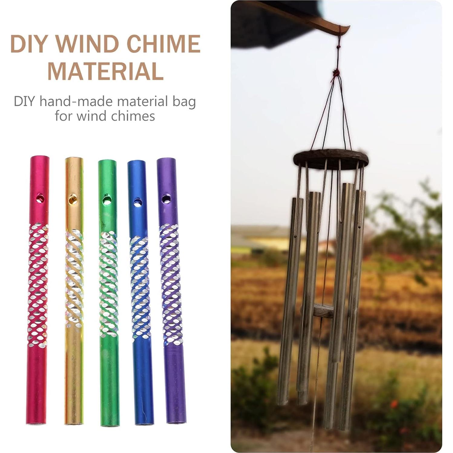 DOITOOL 50 Tubos de Campana de Viento de Aluminio 8 cm Multicolor