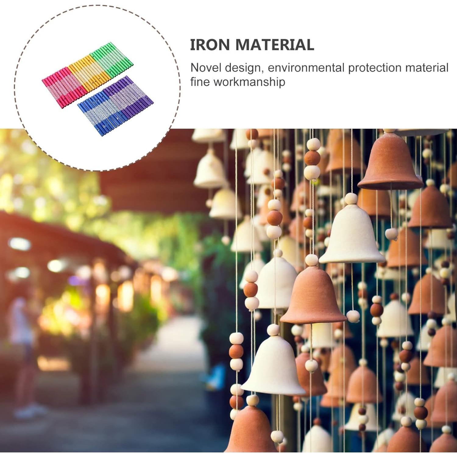 DOITOOL 50 Tubos de Campana de Viento de Aluminio 8 cm Multicolor