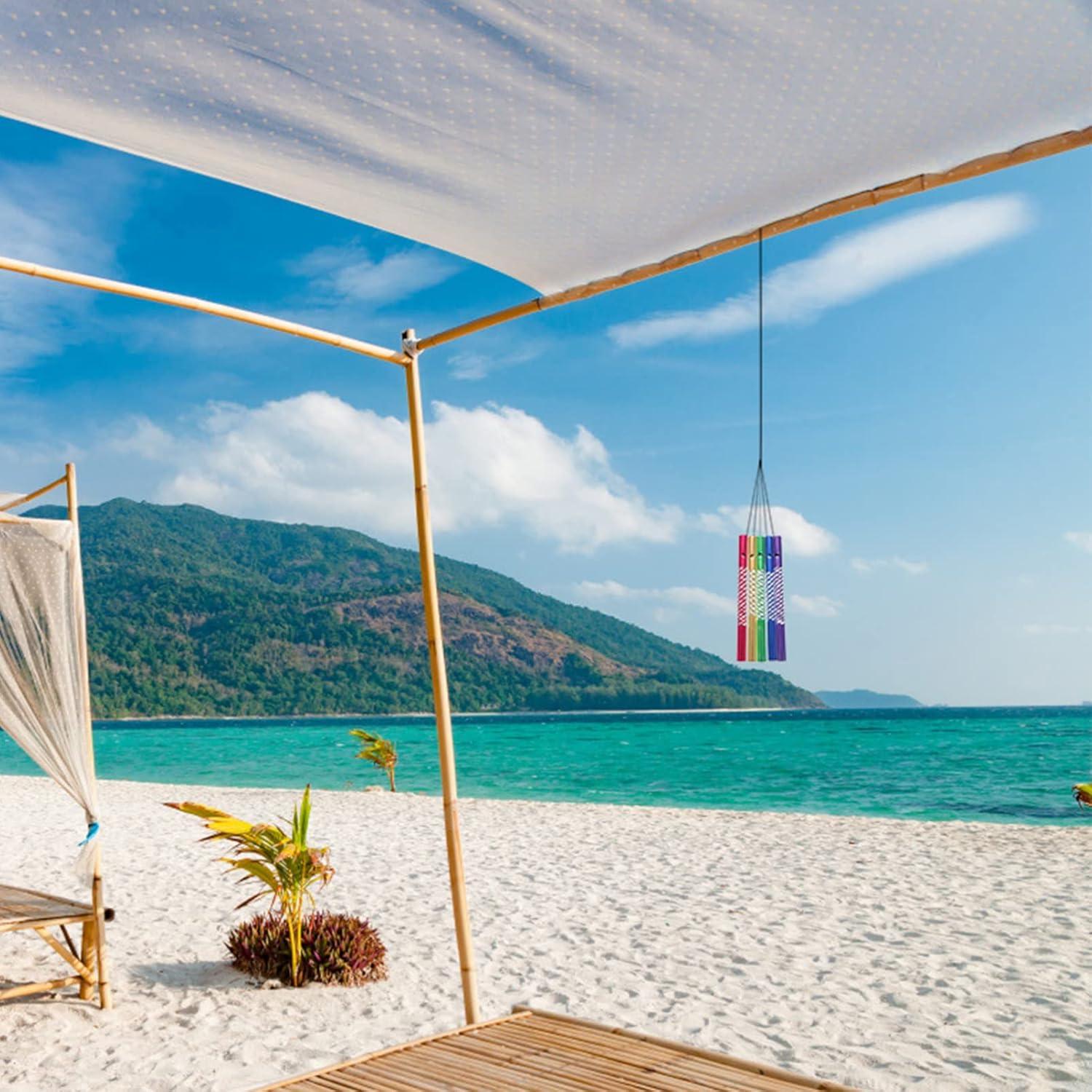 DOITOOL 50 Tubos de Campana de Viento de Aluminio 8 cm Multicolor