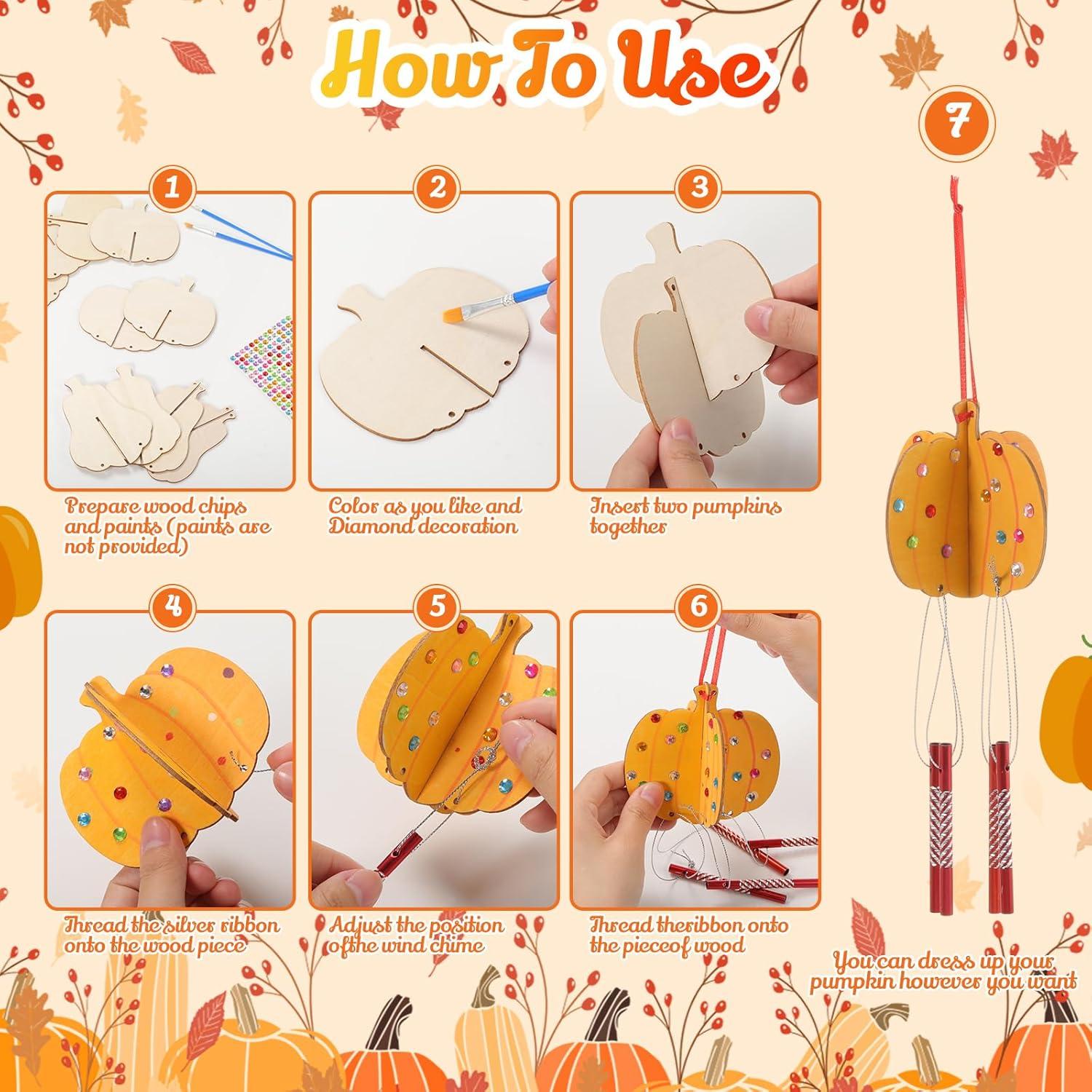 Kit de Manualidades Otoño Weysat 30 Sets Campanas de Viento