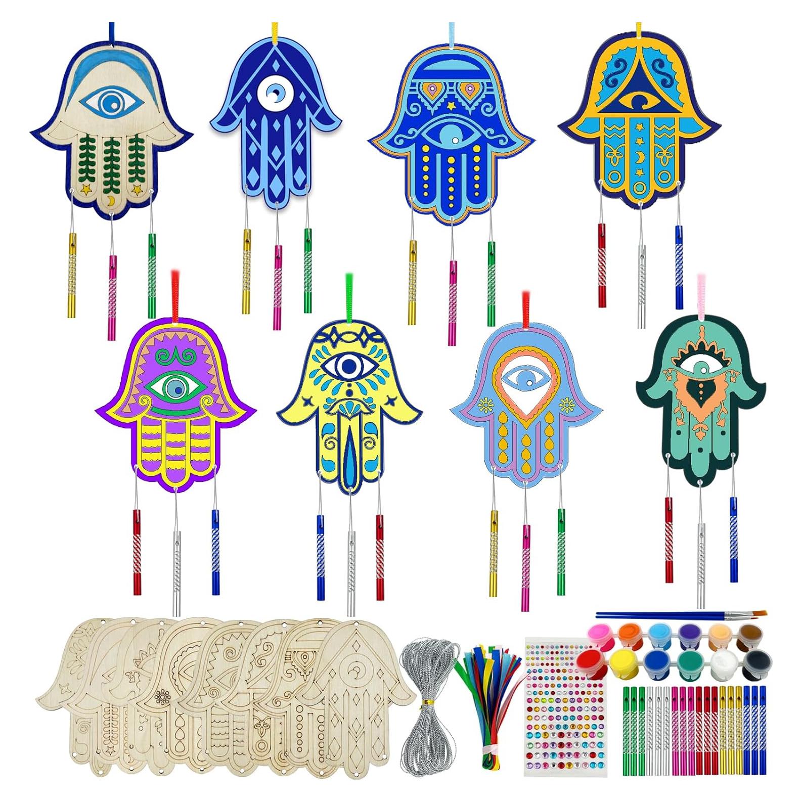 Kit de Campana de Viento Mano Hamsa JEKEJIAJIU 24 Piezas