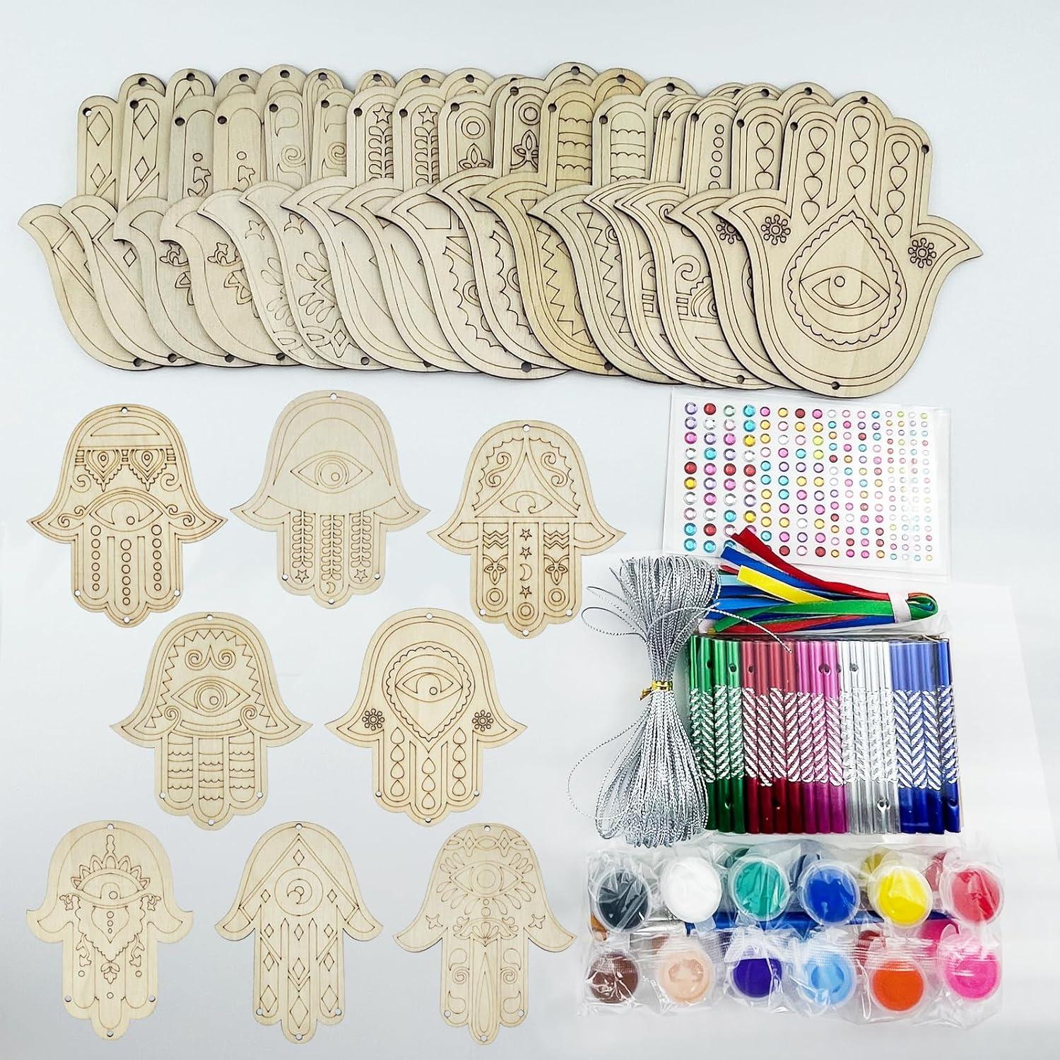 Kit de Campana de Viento Mano Hamsa JEKEJIAJIU 24 Piezas