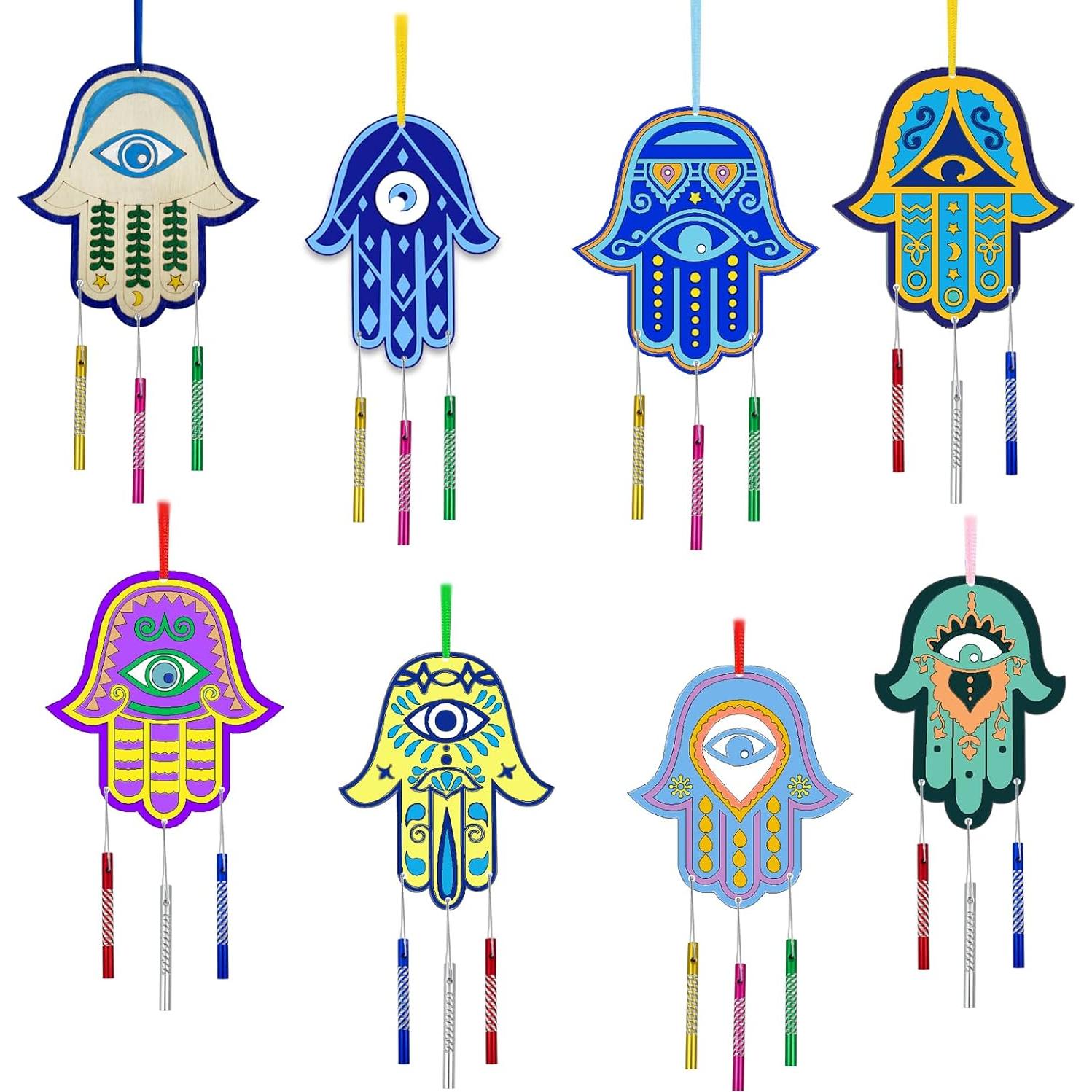 Kit de Campana de Viento Mano Hamsa JEKEJIAJIU 24 Piezas