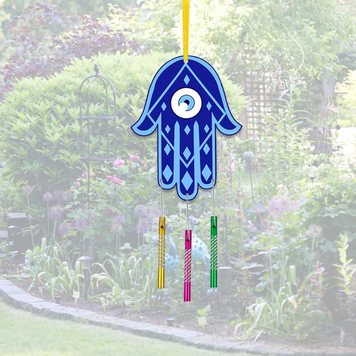 Kit de Campana de Viento Mano Hamsa JEKEJIAJIU 24 Piezas